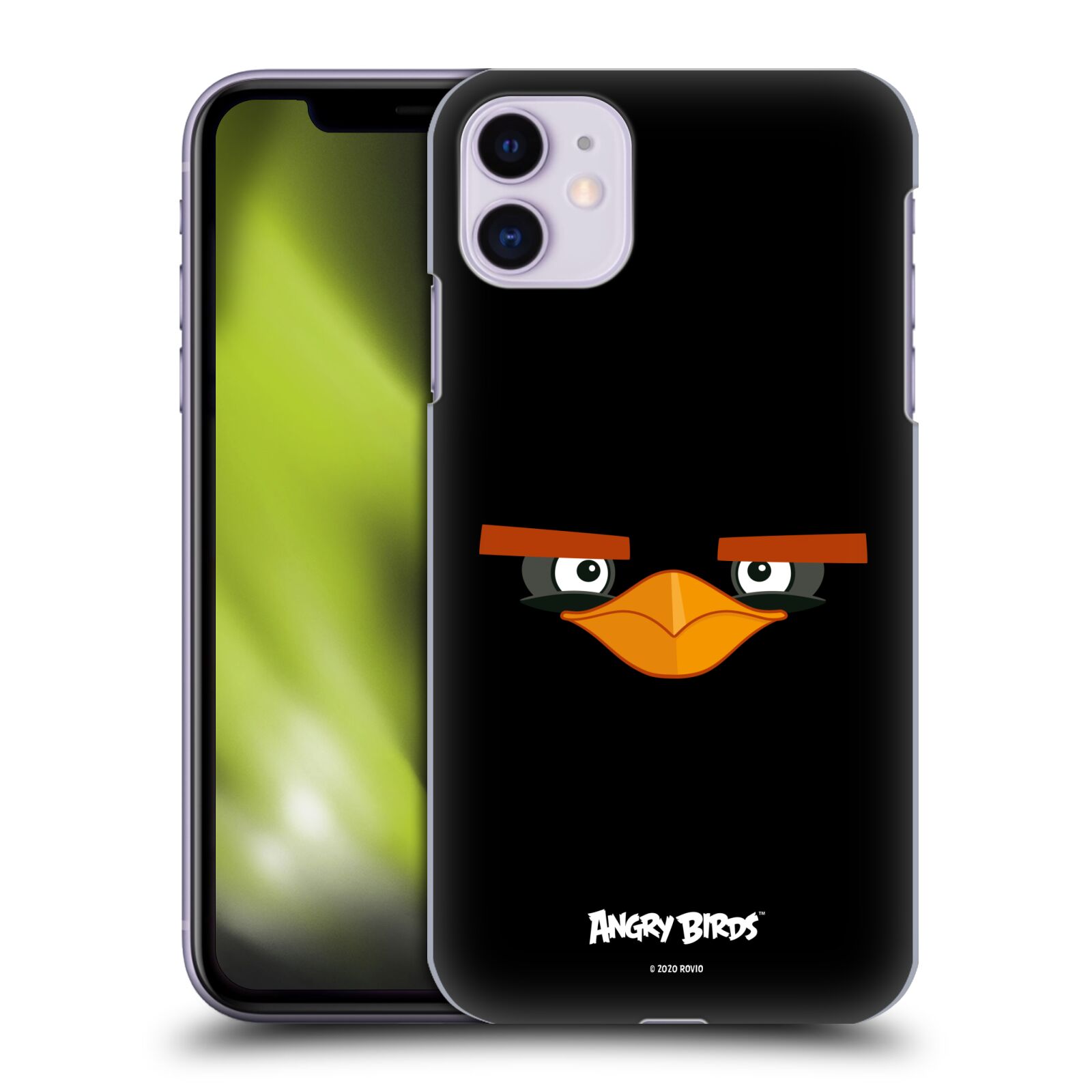 Zadní obal pro mobil Apple Iphone 11 - HEAD CASE  - Angry Birds - Černý ptáček