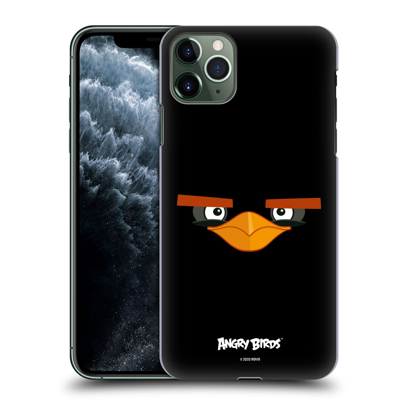 Zadní obal pro mobil Apple Iphone 11 PRO MAX - HEAD CASE  - Angry Birds - Černý ptáček