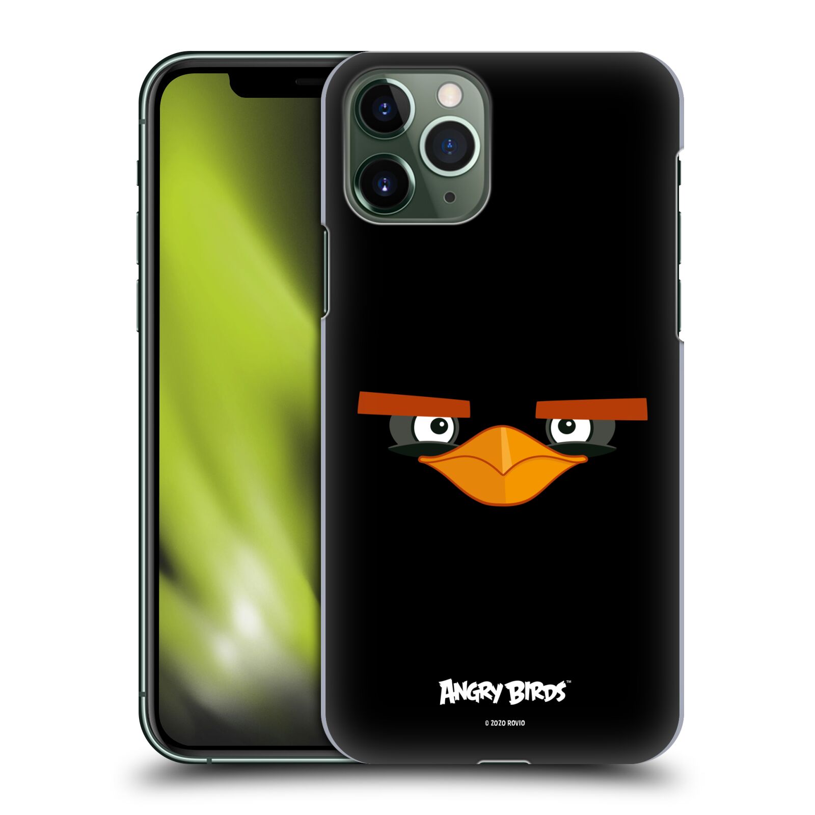 Zadní obal pro mobil Apple Iphone 11 PRO - HEAD CASE  - Angry Birds - Černý ptáček