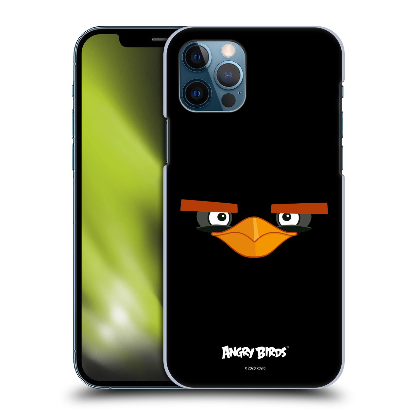 Zadní obal pro mobil Apple iPhone 12 / iPhone 12 Pro - HEAD CASE  - Angry Birds - Černý ptáček