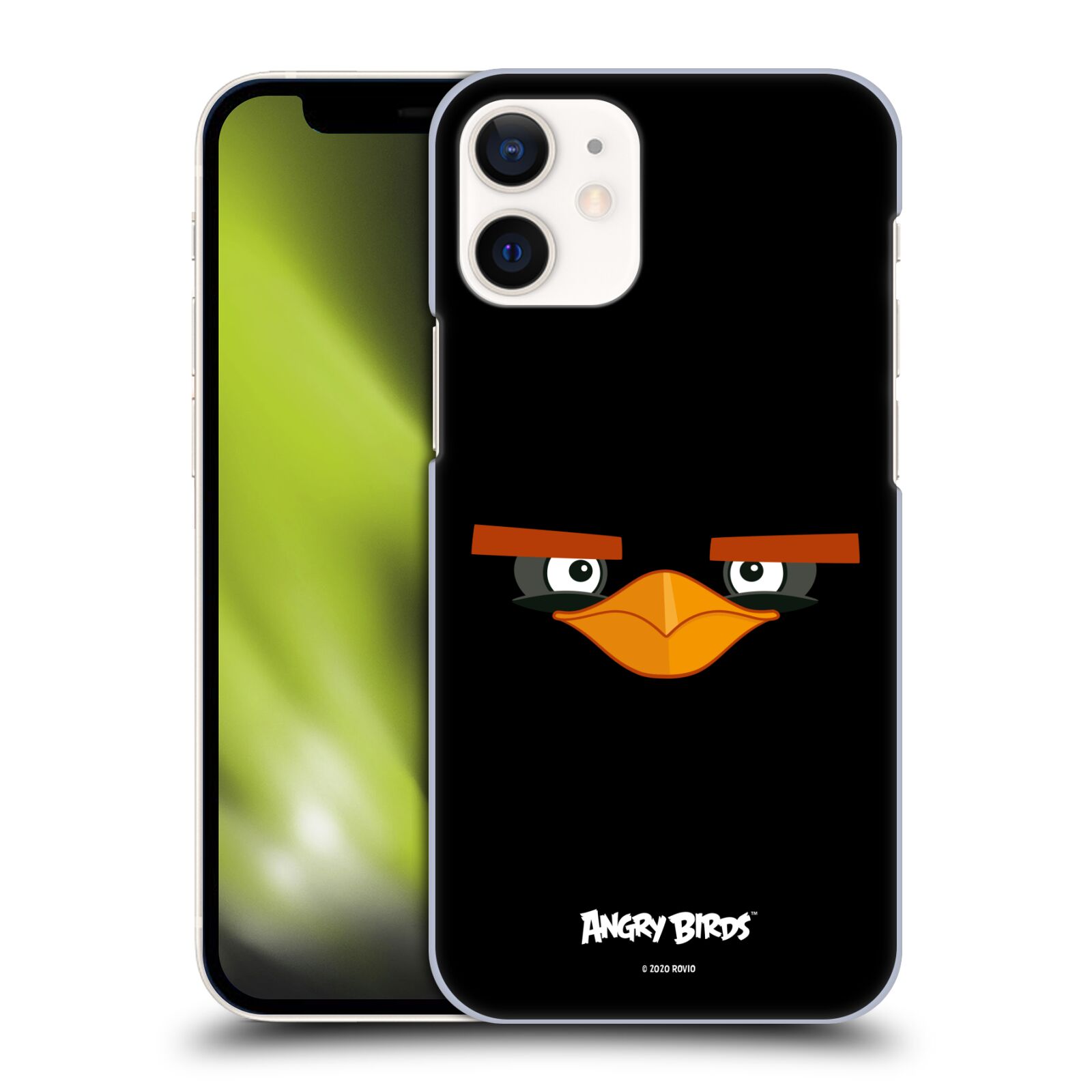 Zadní obal pro mobil Apple iPhone 12 MINI - HEAD CASE  - Angry Birds - Černý ptáček