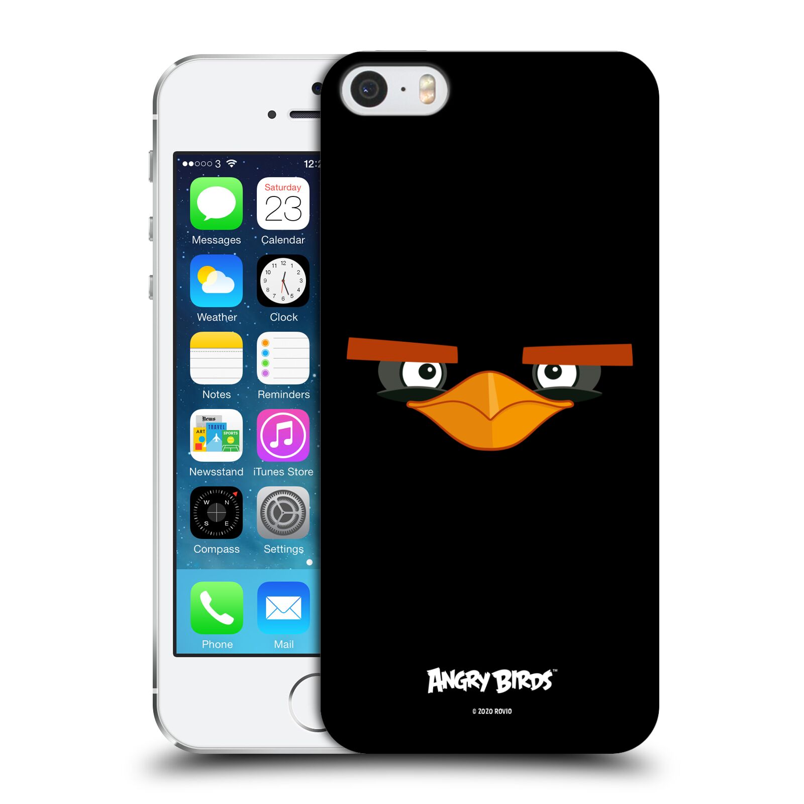 Zadní obal pro mobil Apple Iphone 5/5S/SE 2015 - HEAD CASE  - Angry Birds - Černý ptáček