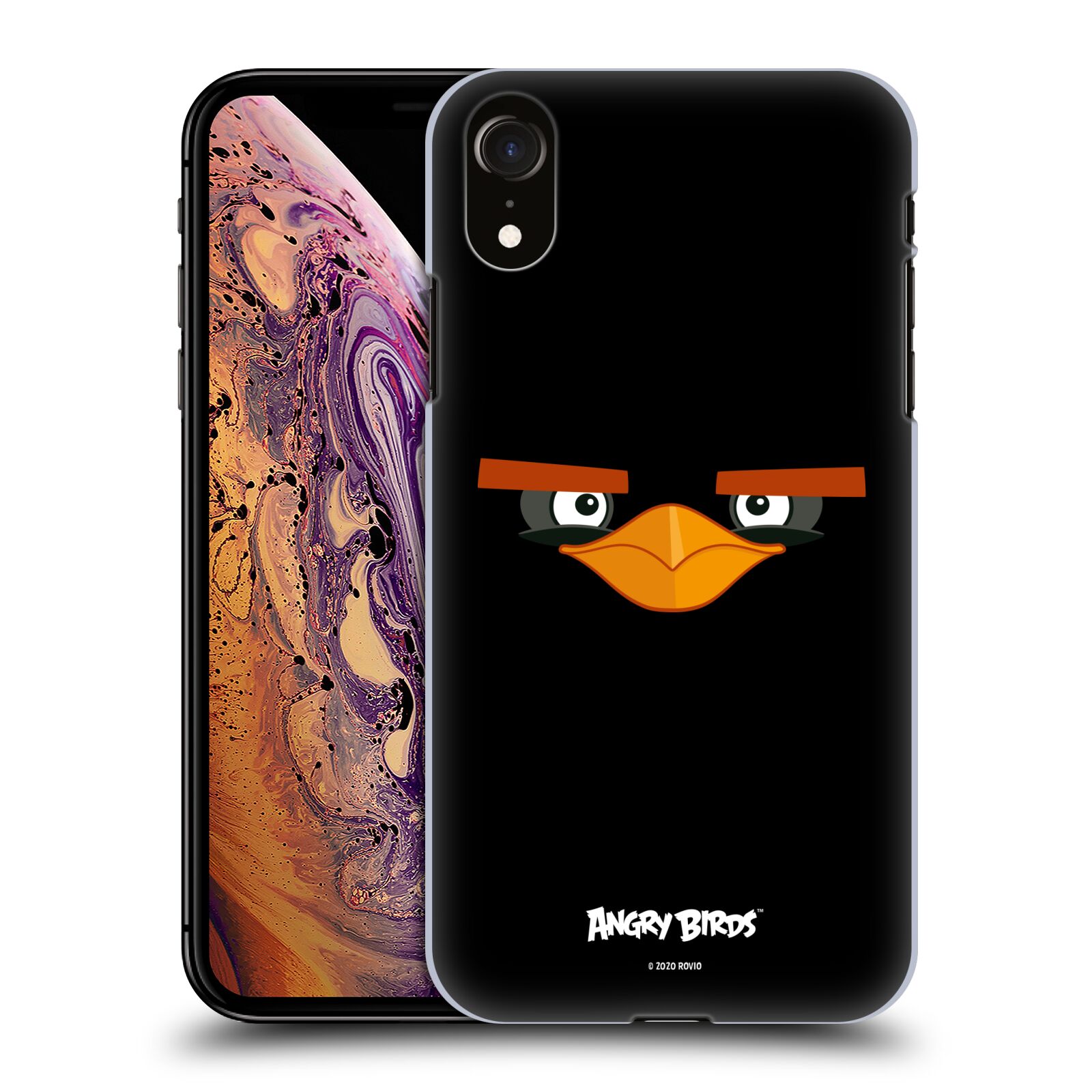 Zadní obal pro mobil Apple Iphone XR - HEAD CASE  - Angry Birds - Černý ptáček