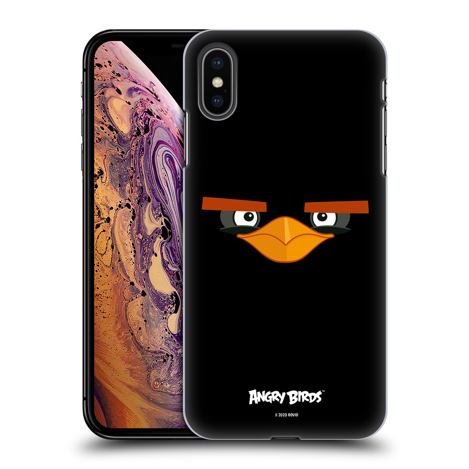 Zadní obal pro mobil Apple Iphone XS MAX - HEAD CASE  - Angry Birds - Černý ptáček