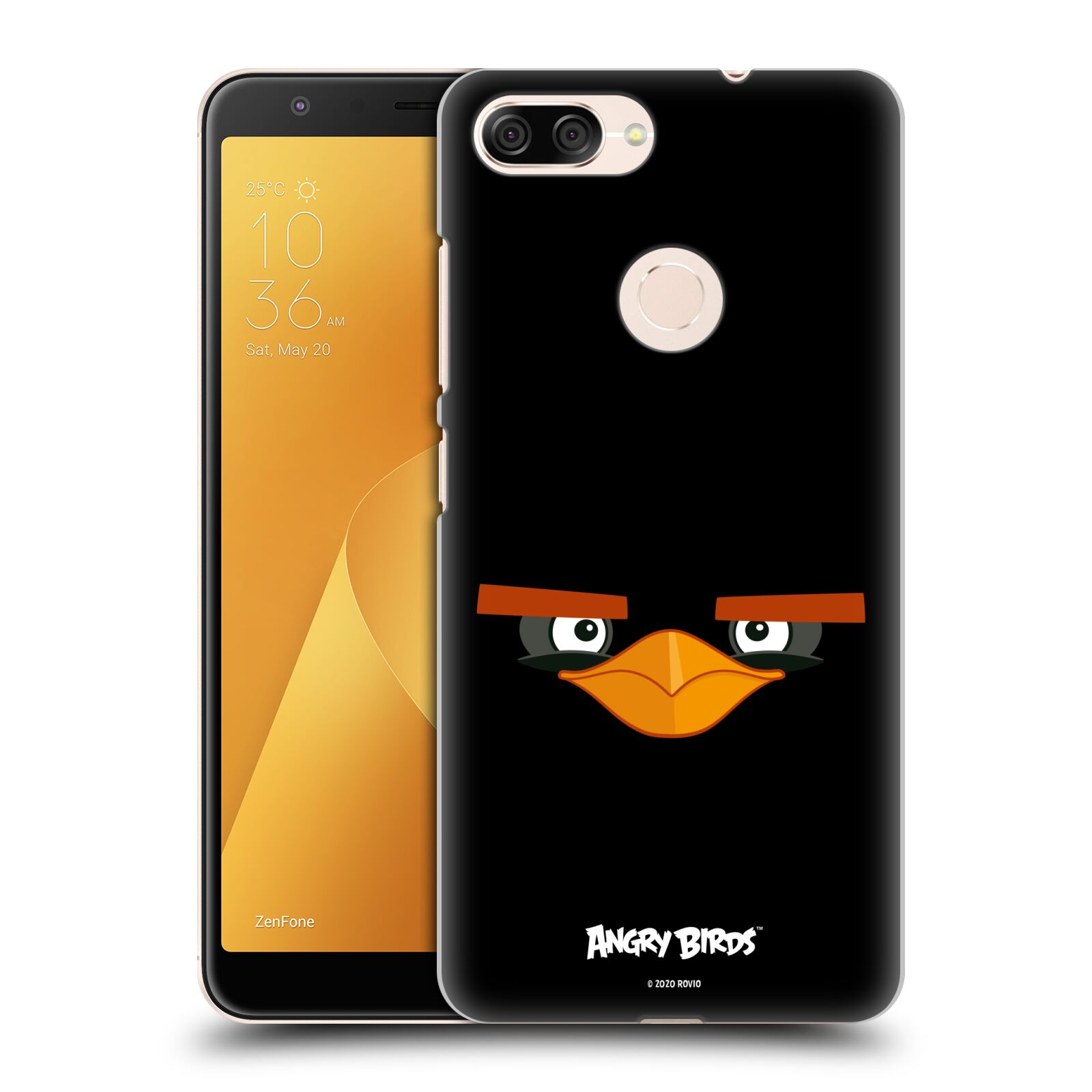 Zadní obal pro mobil Asus Zenfone Max Plus (M1) - HEAD CASE  - Angry Birds - Černý ptáček