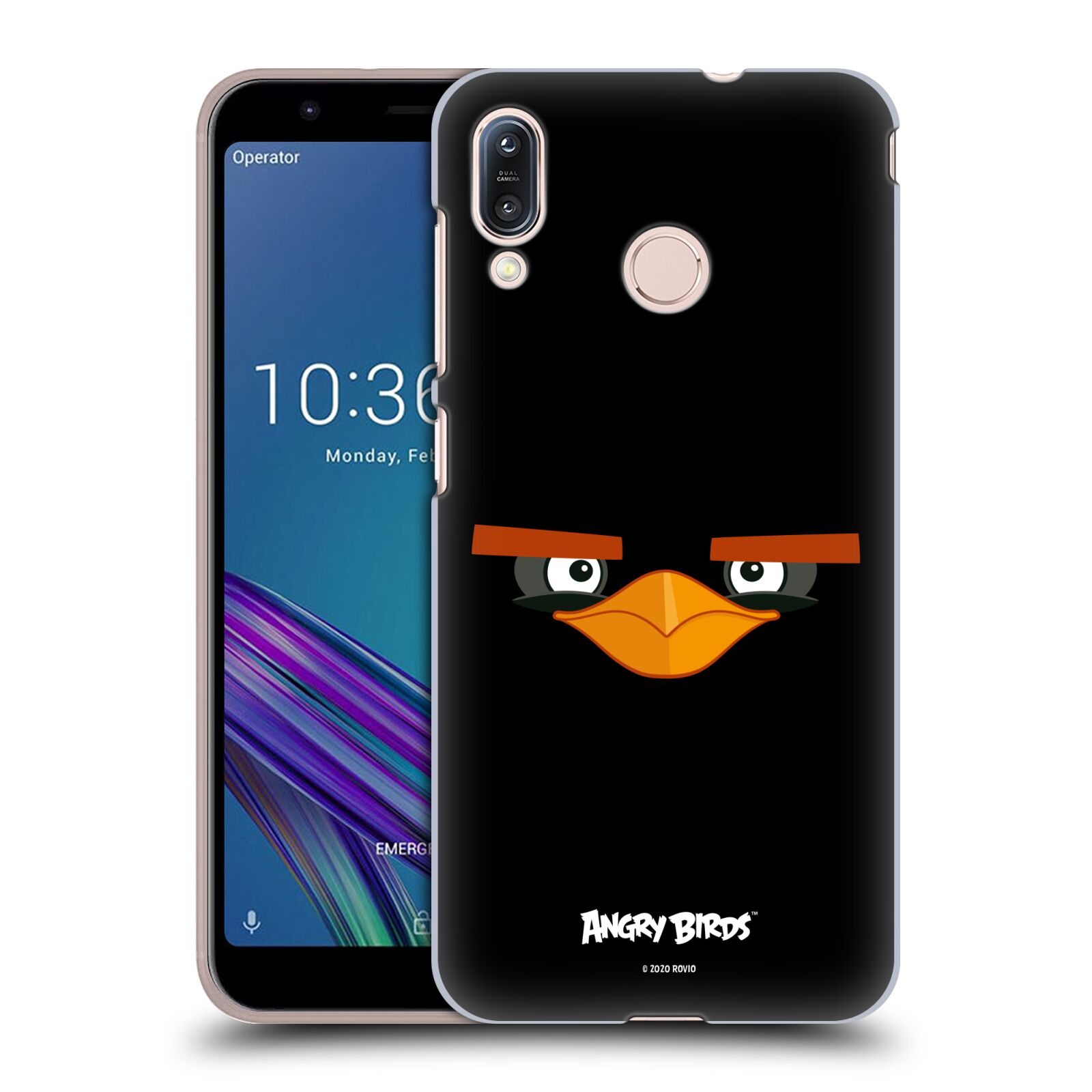 Zadní obal pro mobil Asus Zenfone Max (M1) ZB555KL - HEAD CASE  - Angry Birds - Černý ptáček