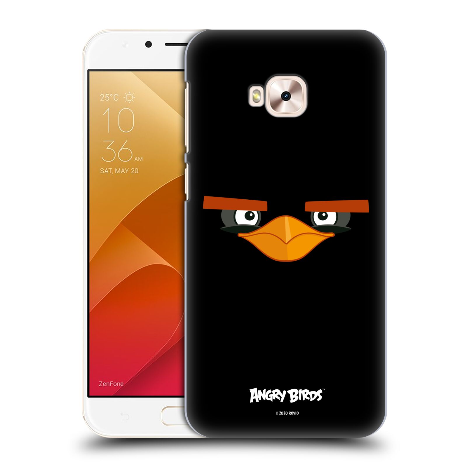 Zadní obal pro mobil Asus Zenfone 4 Selfie Pro ZD552KL - HEAD CASE  - Angry Birds - Černý ptáček