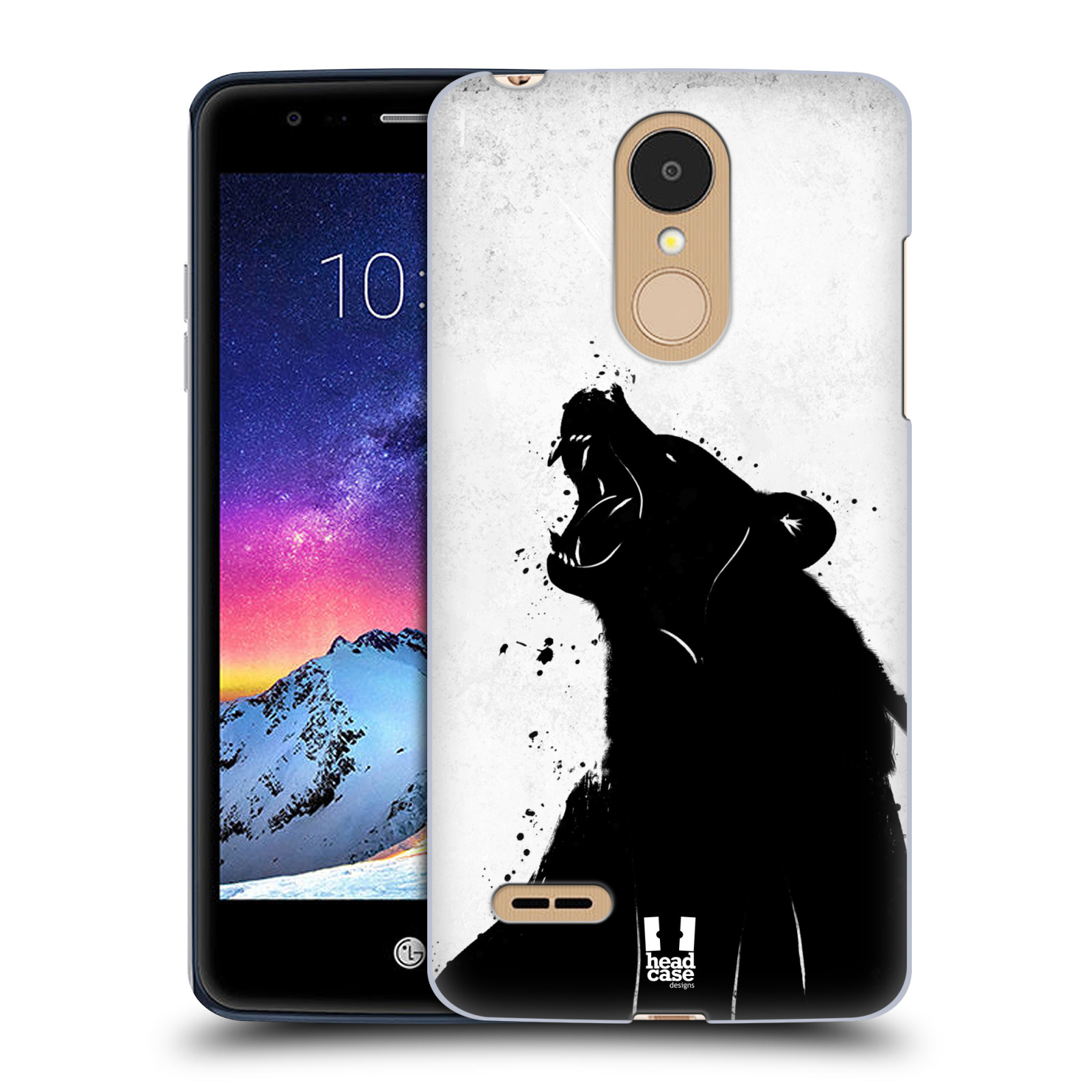 HEAD CASE plastový obal na mobil LG K9 / K8 2018 vzor Kresba tuš zvíře medvěd