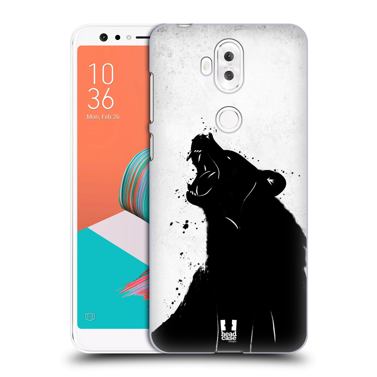 HEAD CASE plastový obal na mobil Asus Zenfone 5 LITE ZC600KL vzor Kresba tuš zvíře medvěd