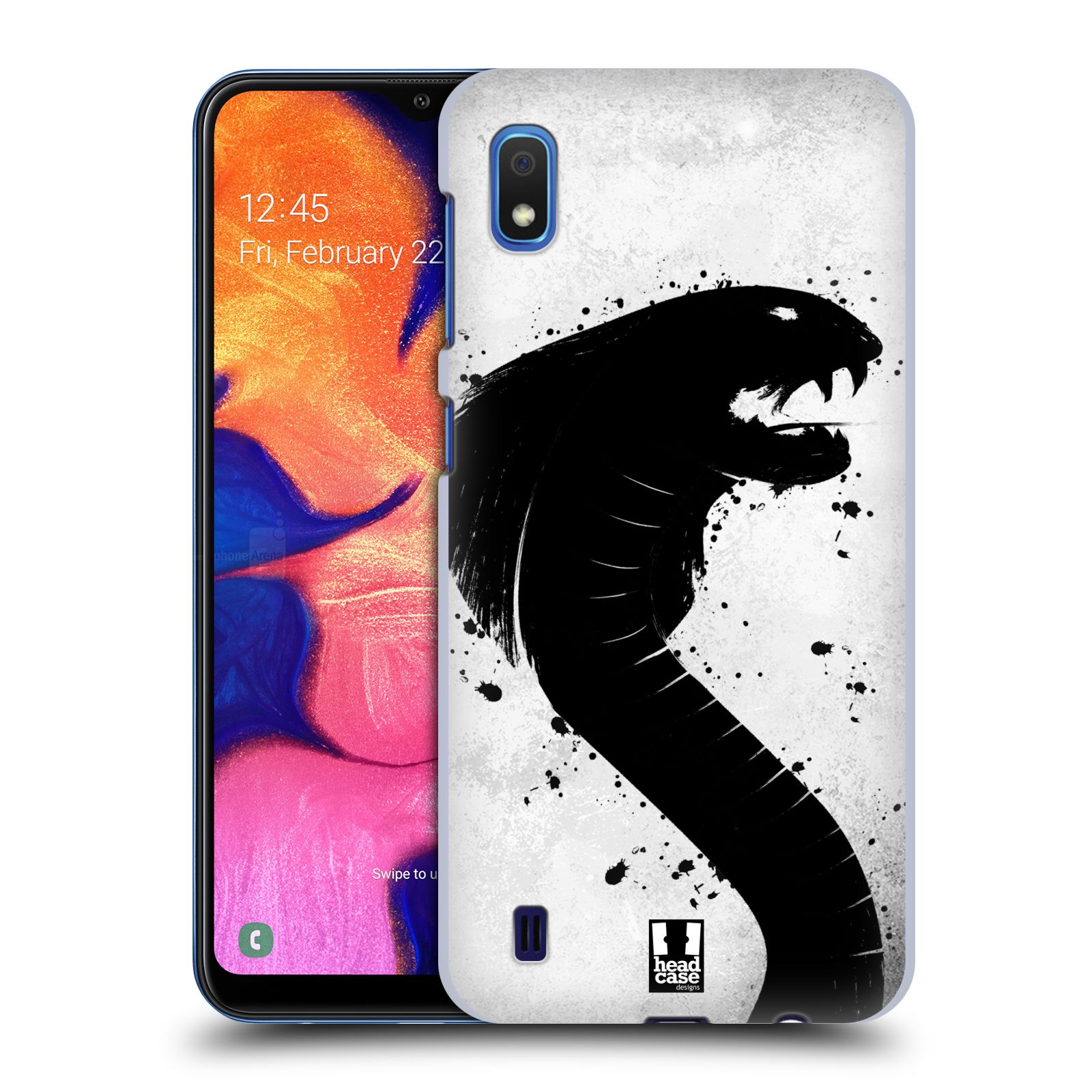 Pouzdro na mobil Samsung Galaxy A10 - HEAD CASE - vzor Kresba tuš zvíře had kobra