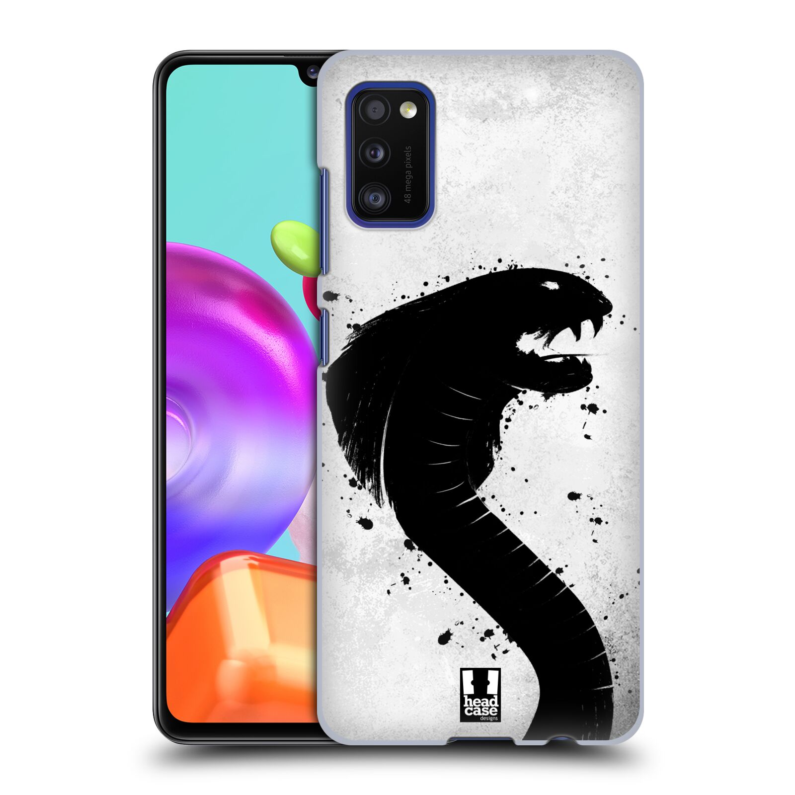 Zadní kryt na mobil Samsung Galaxy A41 vzor Kresba tuš zvíře had kobra