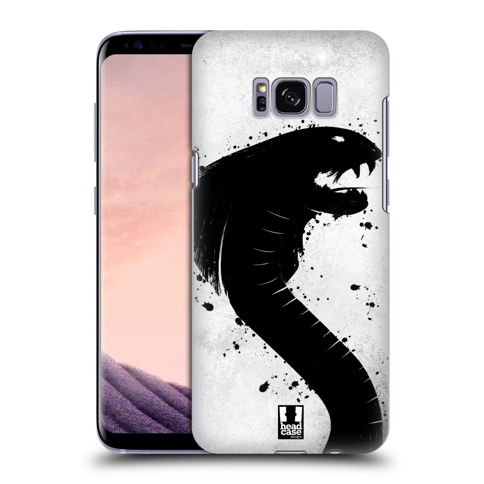 HEAD CASE plastový obal na mobil Samsung Galaxy S8 vzor Kresba tuš zvíře had kobra