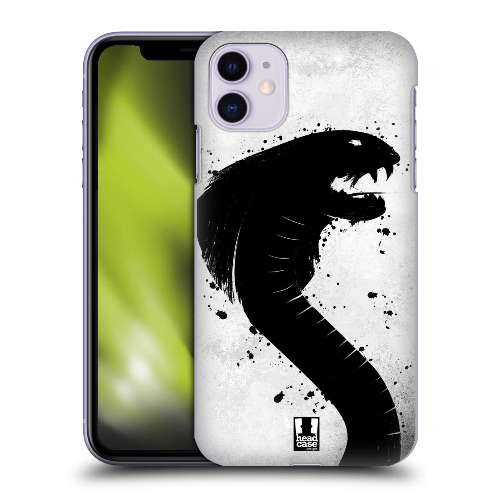 Pouzdro na mobil Apple Iphone 11 - HEAD CASE - vzor Kresba tuš zvíře had kobra