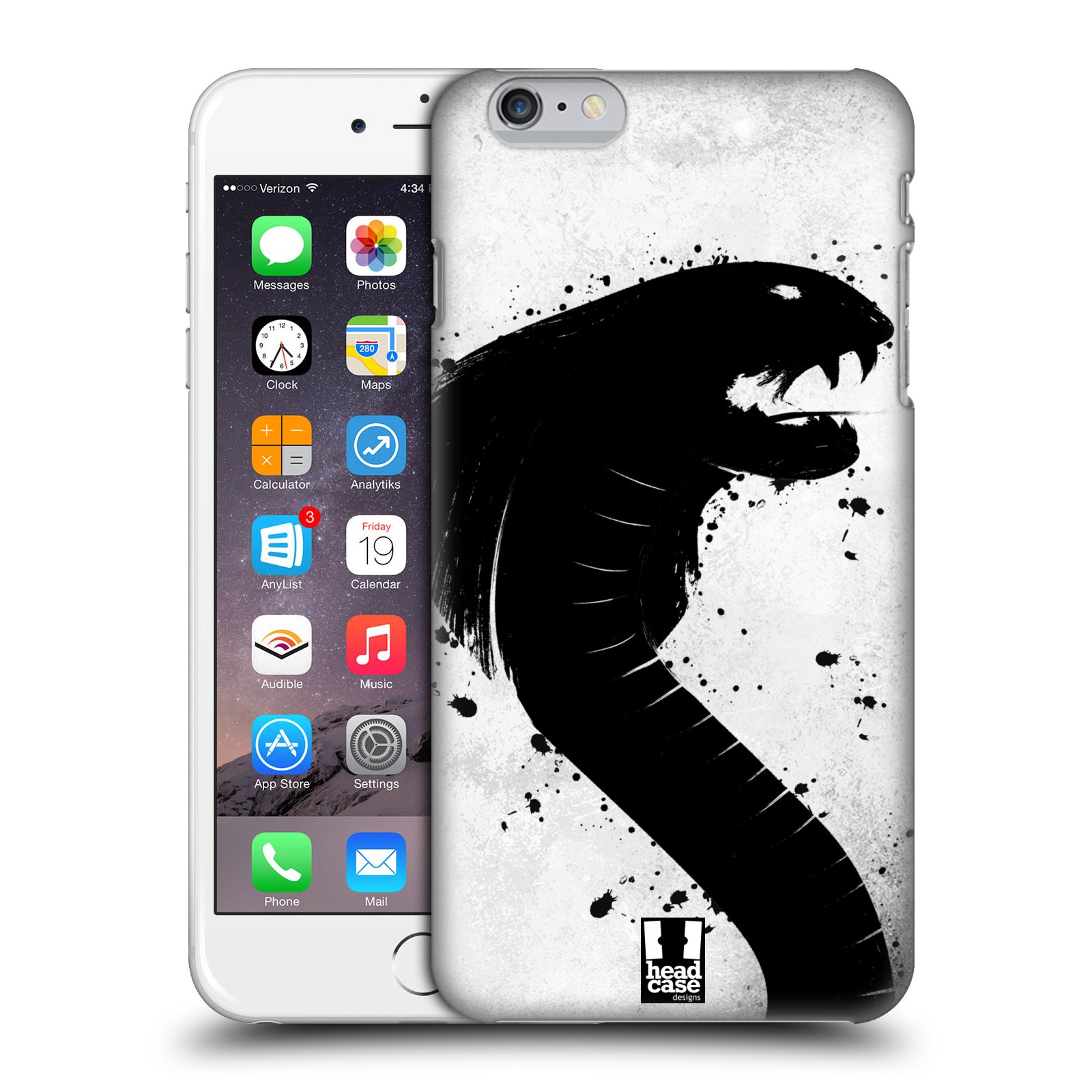 Plastové pouzdro pro mobil Apple Iphone 6 PLUS / 6S PLUS vzor Kresba tuš zvíře had kobra