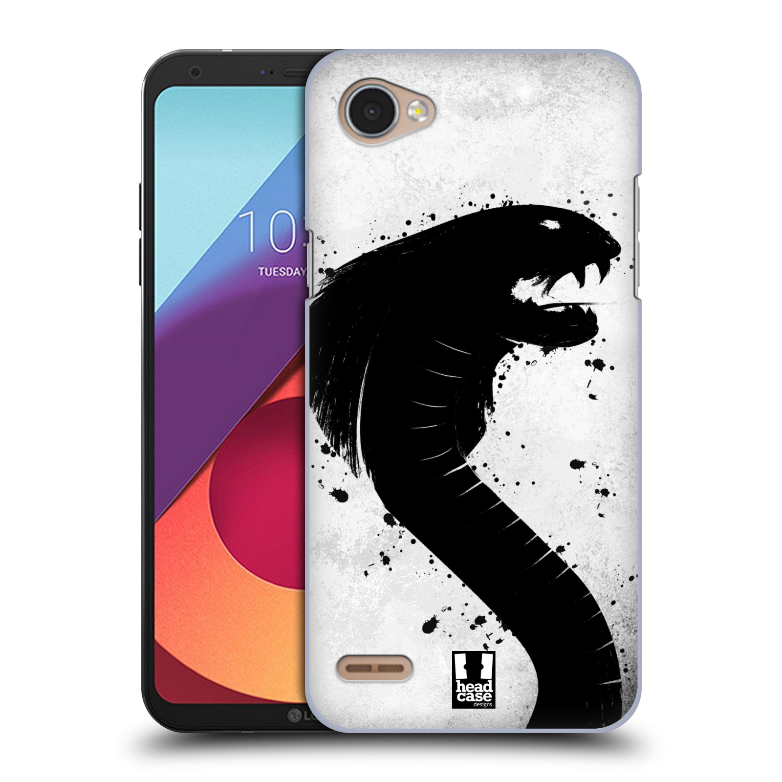 HEAD CASE plastový obal na mobil LG Q6 / Q6 PLUS vzor Kresba tuš zvíře had kobra