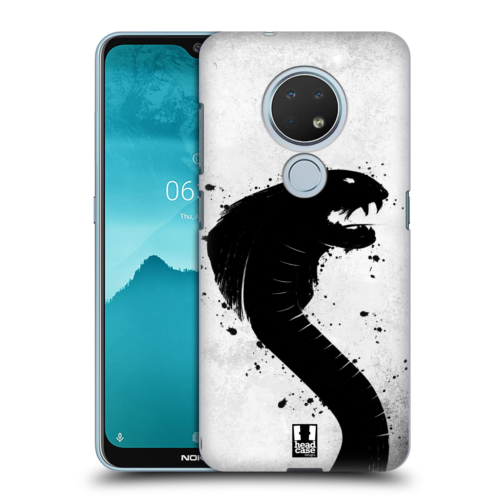 Pouzdro na mobil Nokia 6.2 - HEAD CASE - vzor Kresba tuš zvíře had kobra