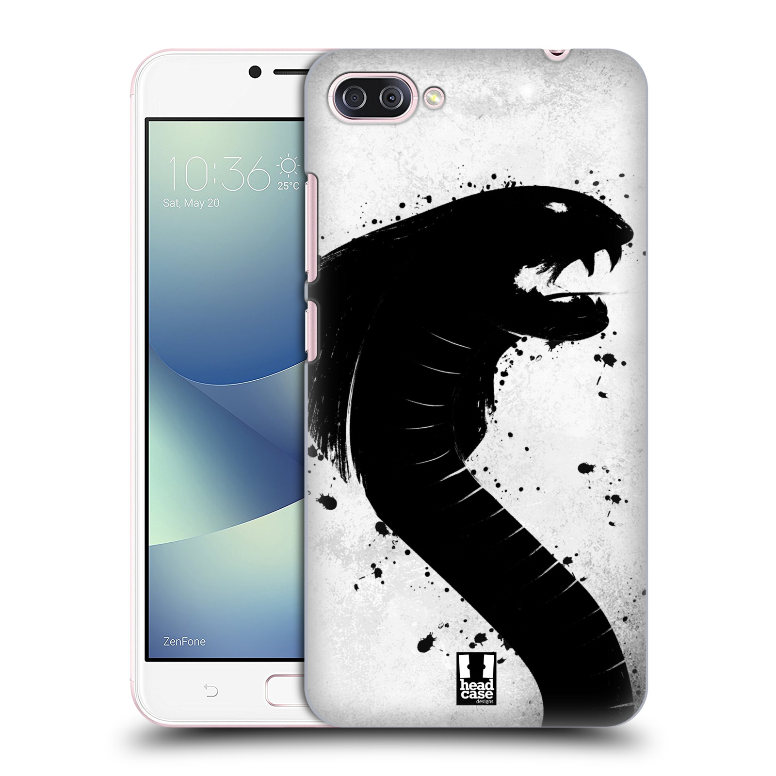 HEAD CASE plastový obal na mobil Asus Zenfone 4 MAX ZC554KL vzor Kresba tuš zvíře had kobra