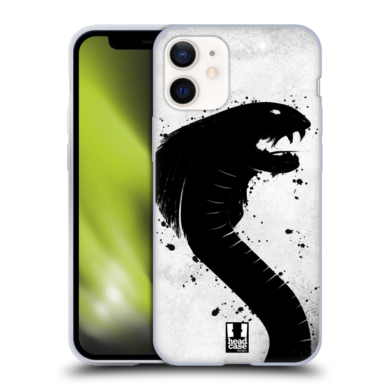 Plastový obal na mobil Apple Iphone 12 MINI vzor Kresba tuš zvíře had kobra
