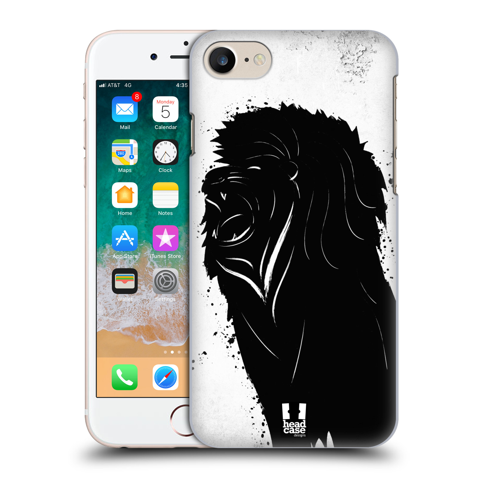 HEAD CASE plastový obal na mobil Apple Iphone 7 vzor Kresba tuš zvíře lev
