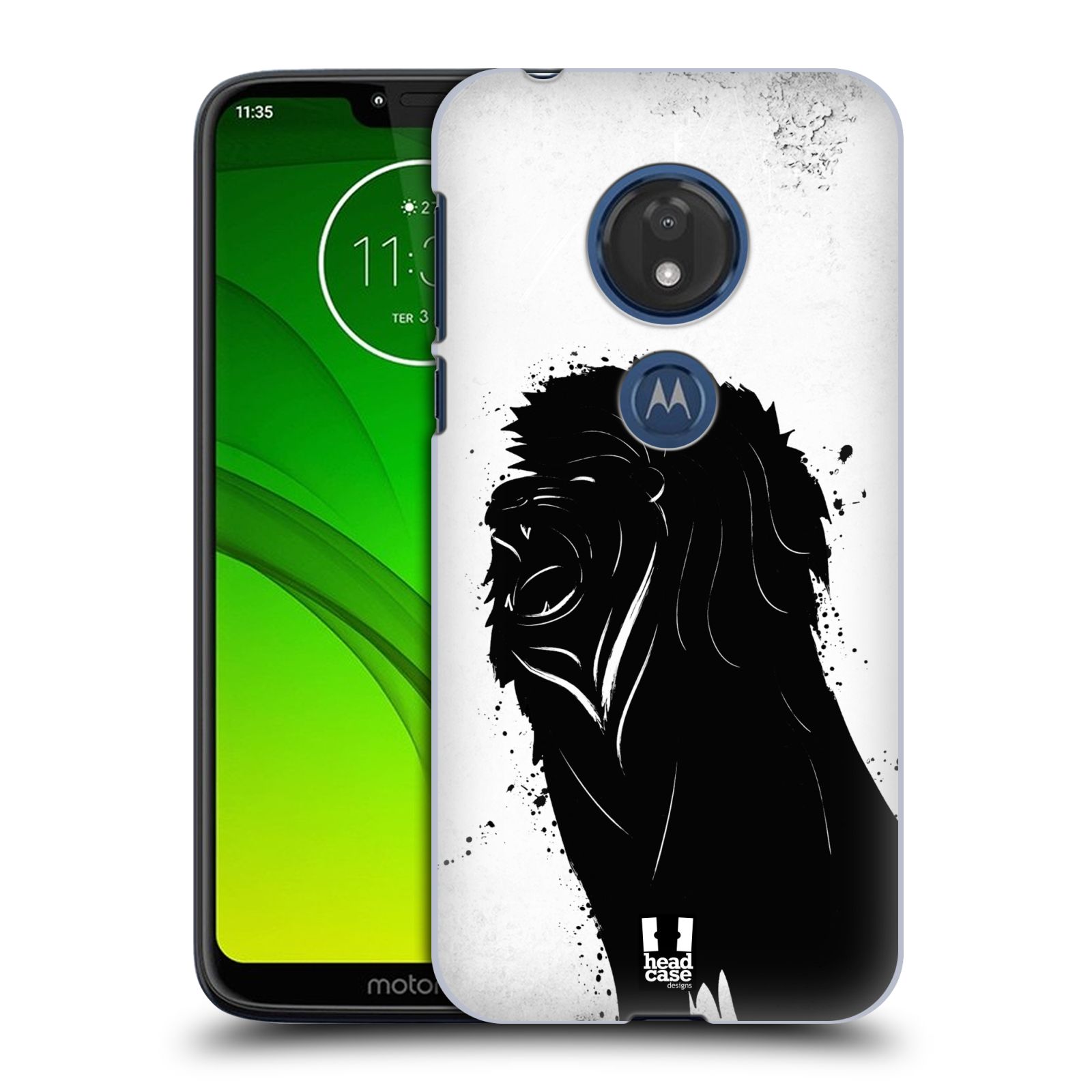 Pouzdro na mobil Motorola Moto G7 Play vzor Kresba tuš zvíře lev
