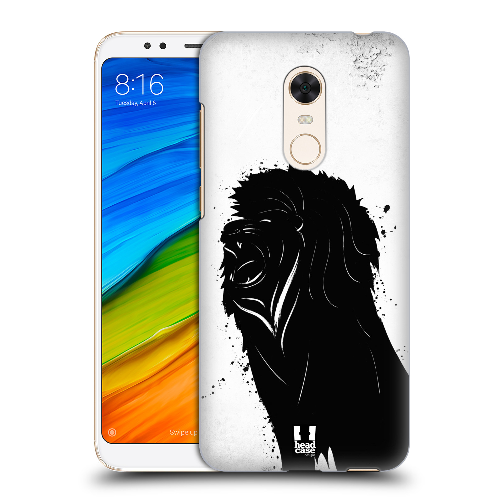 HEAD CASE plastový obal na mobil Xiaomi Redmi 5 PLUS vzor Kresba tuš zvíře lev