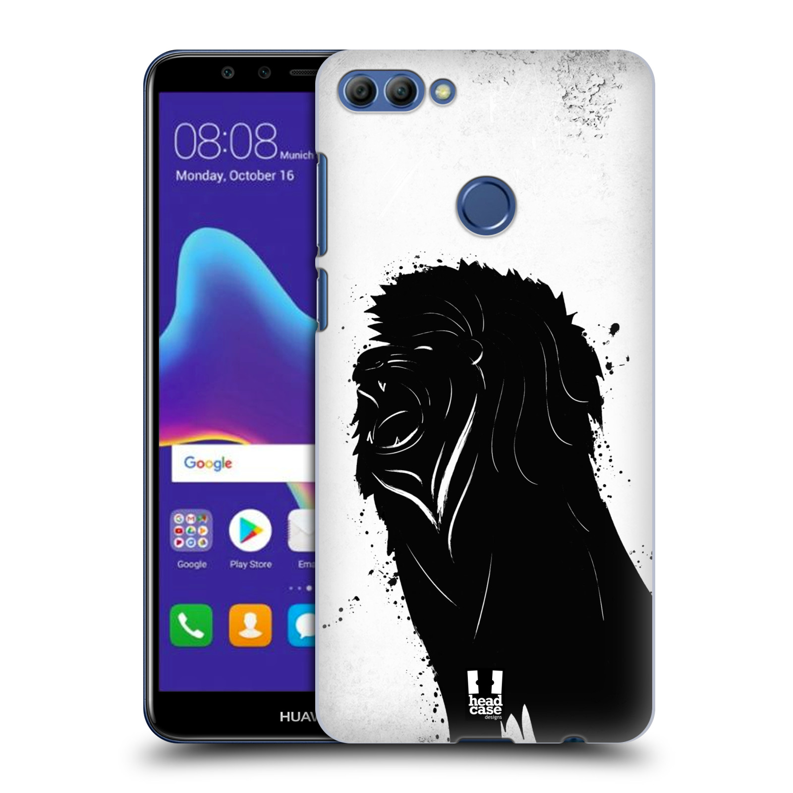 HEAD CASE plastový obal na mobil Huawei Y9 2018 vzor Kresba tuš zvíře lev