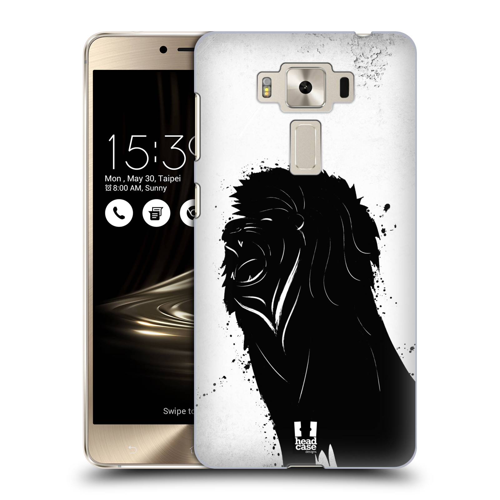 HEAD CASE plastový obal na mobil Asus Zenfone 3 DELUXE ZS550KL vzor Kresba tuš zvíře lev