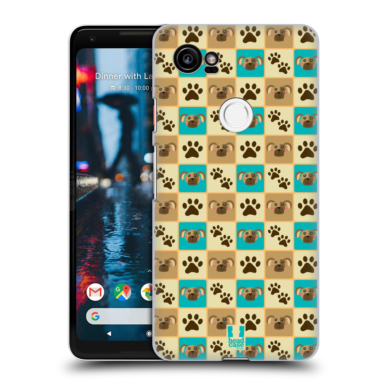 HEAD CASE plastový obal na mobil Google Pixel 2 XL vzor Zvířecí razítka PSÍ TLAPKA