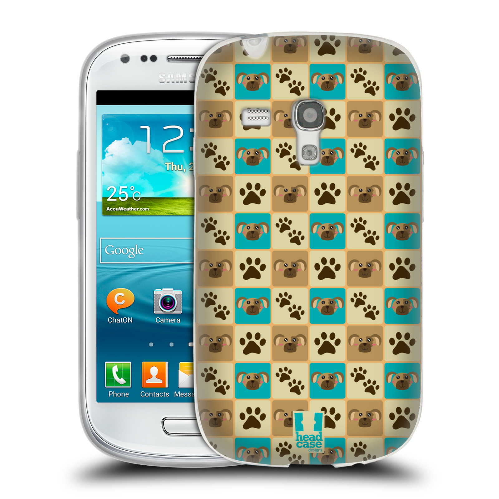HEAD CASE silikonový obal na mobil Samsung Galaxy S3 MINI i8190 vzor Zvířecí razítka PSÍ TLAPKA