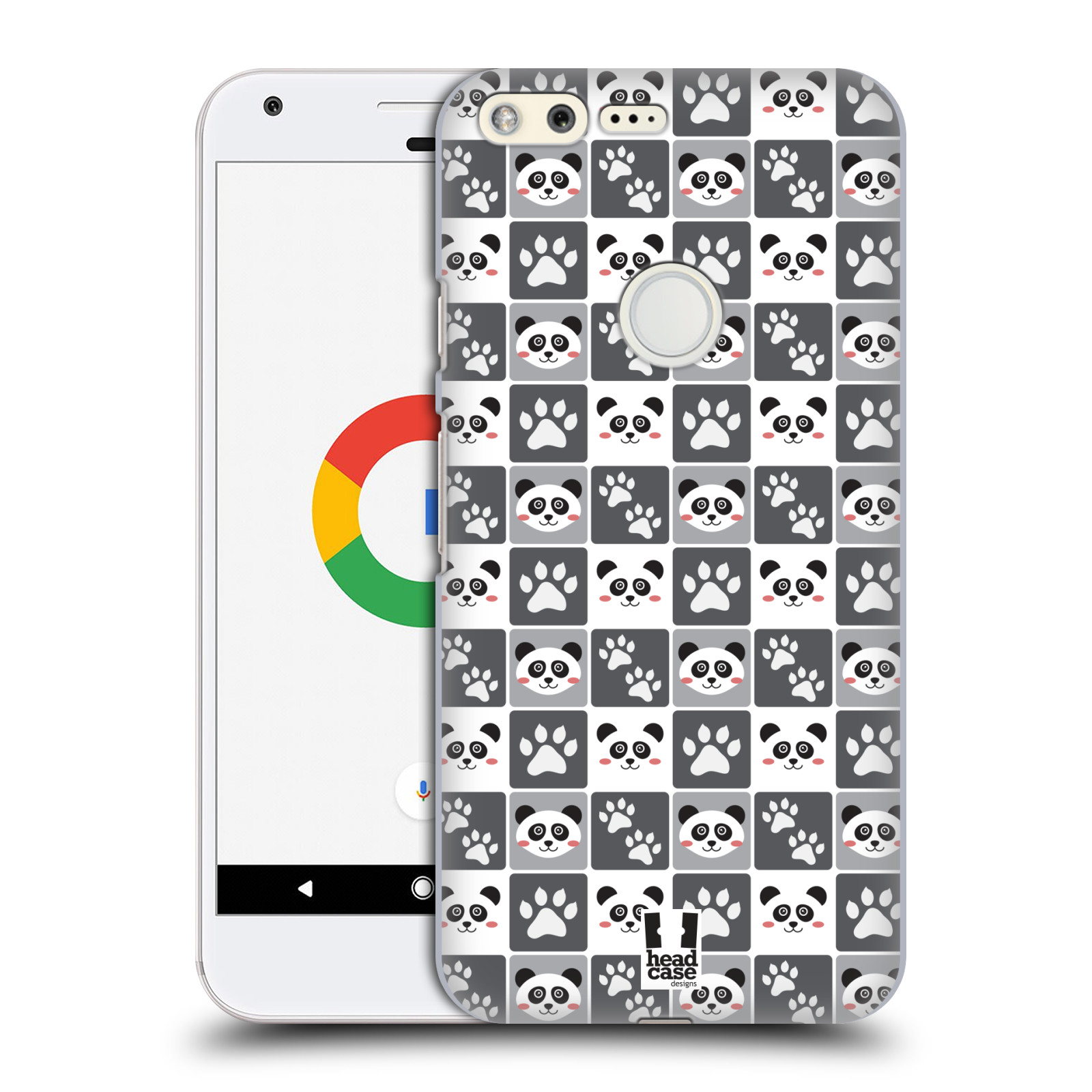 HEAD CASE plastový obal na mobil GOOGLE Pixel vzor Zvířecí razítka MEDVÍDEK PANDA