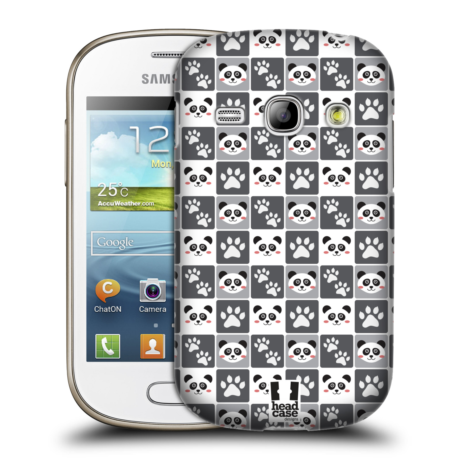 HEAD CASE plastový obal na mobil SAMSUNG GALAXY FAME (S6810) vzor Zvířecí razítka MEDVÍDEK PANDA