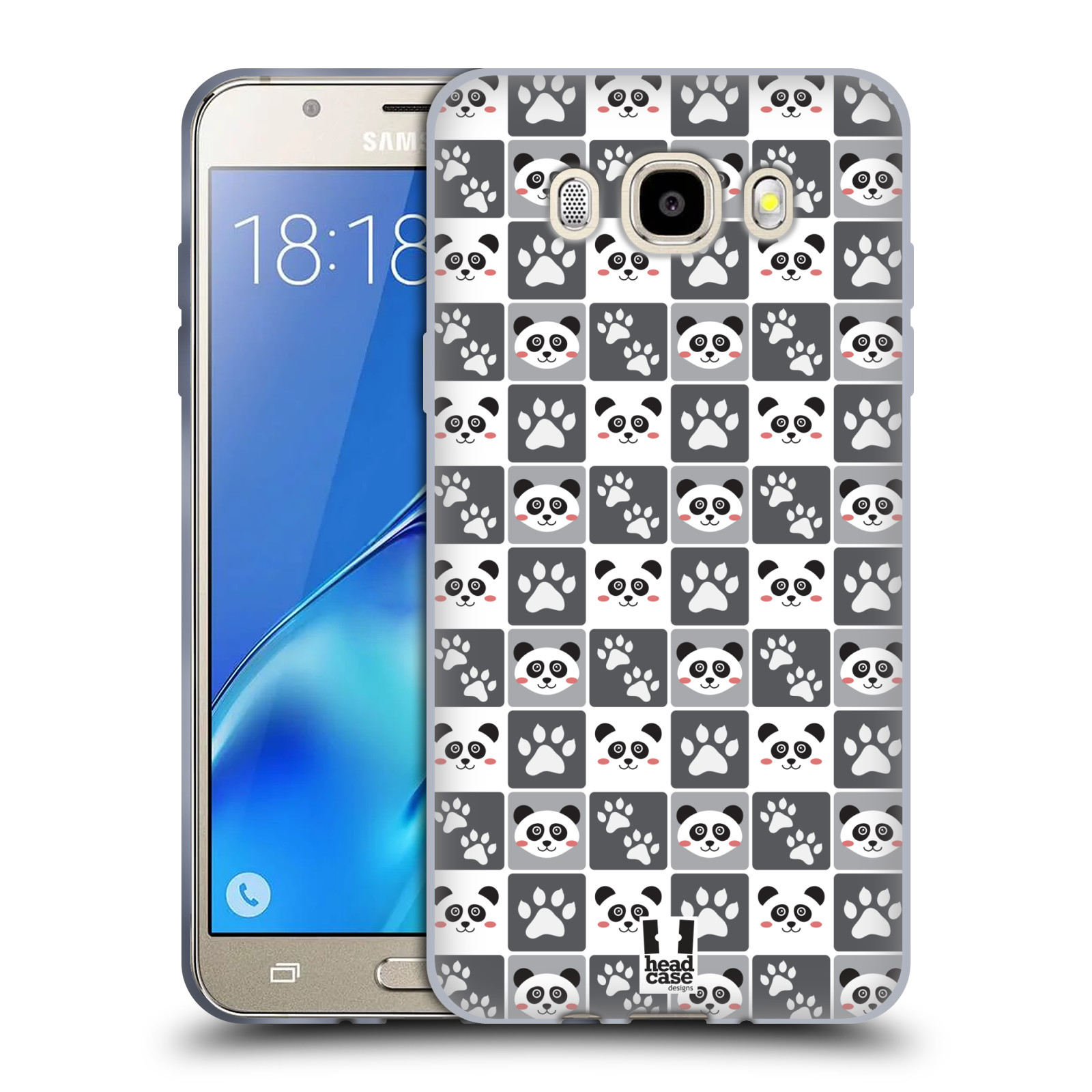 HEAD CASE silikonový obal, kryt na mobil Samsung Galaxy J5 2016, J510, J510F, (J510F DUAL SIM) vzor Zvířecí razítka MEDVÍDEK PANDA
