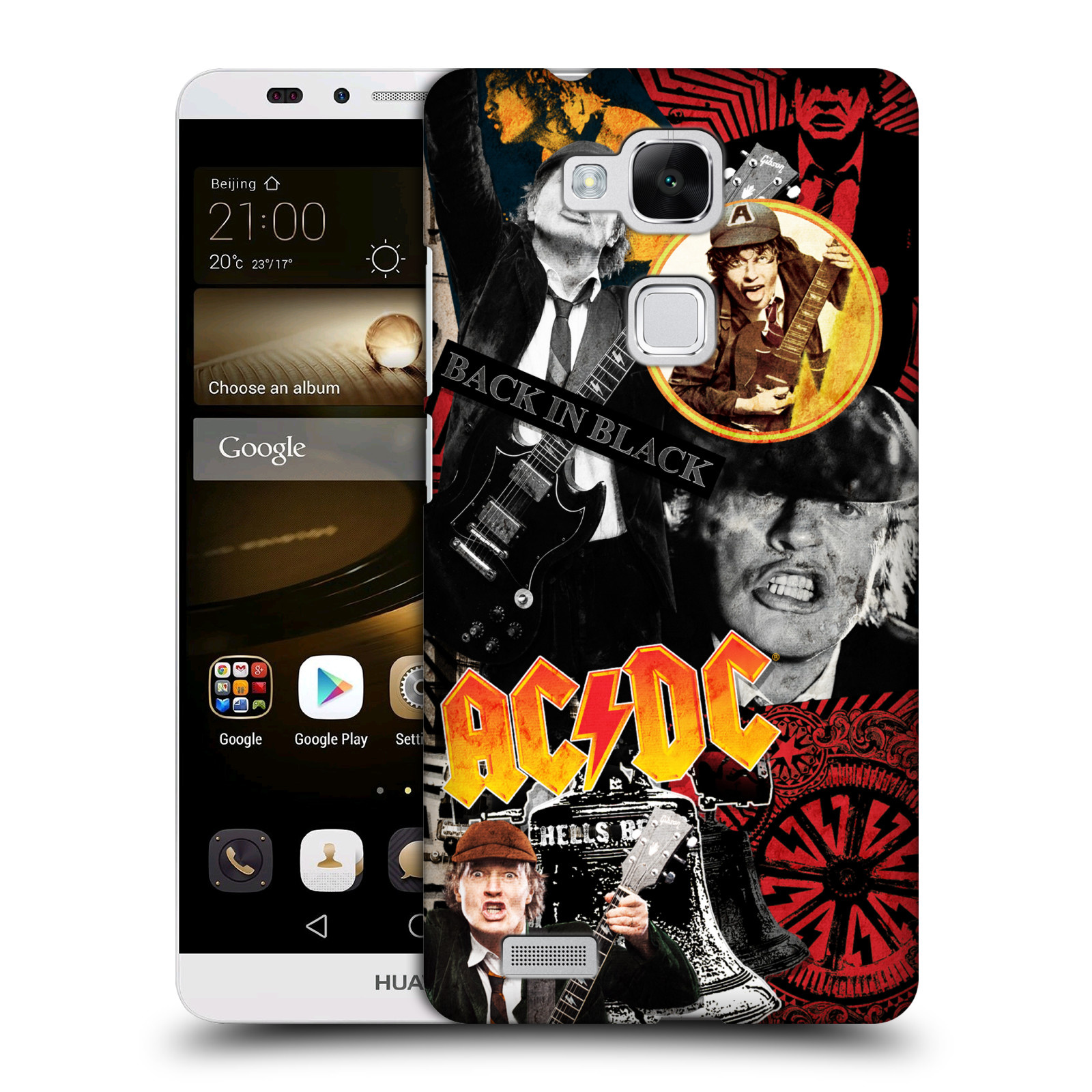 HEAD CASE plastový obal na mobil Huawei Mate 7 rocková skupina ACDC Young Angus