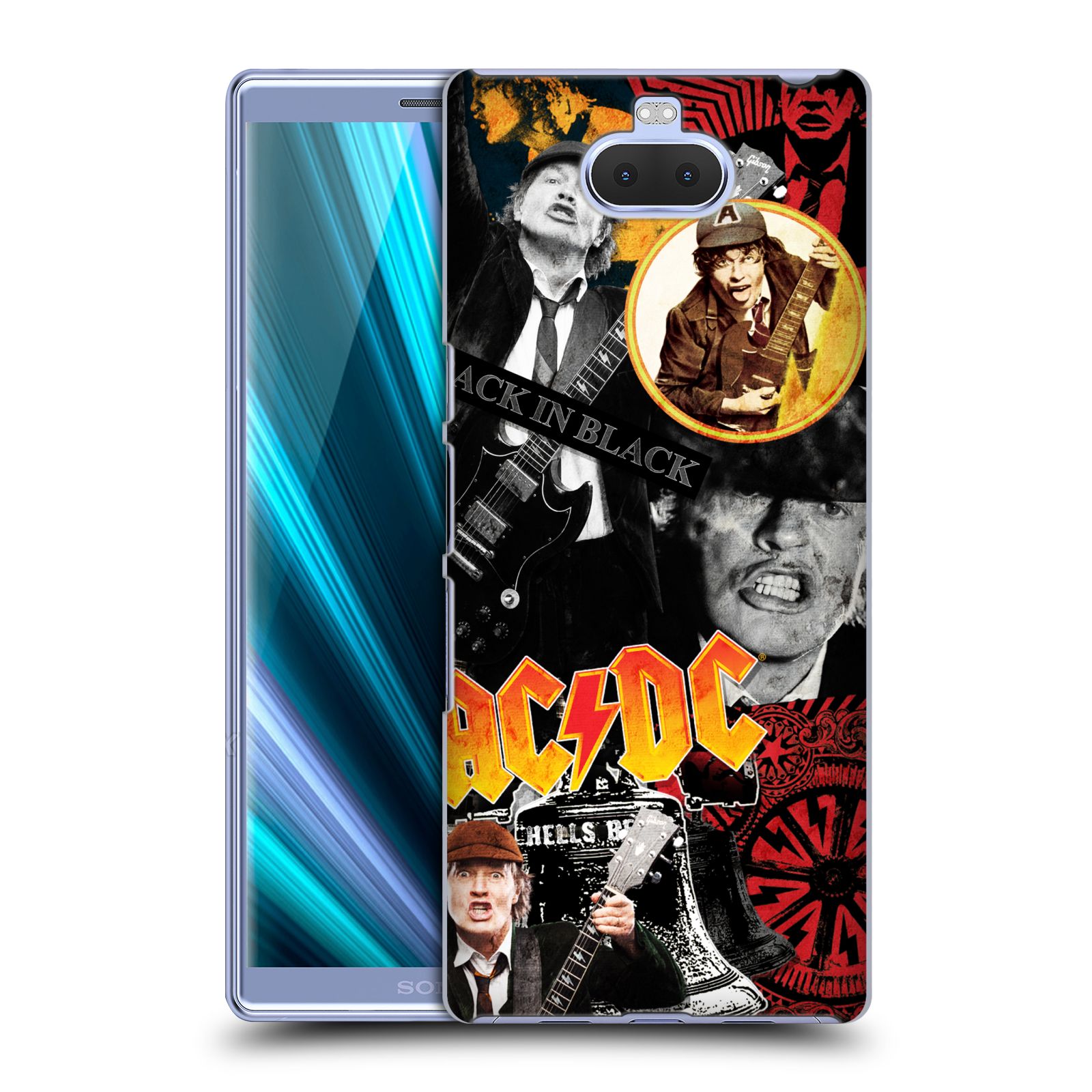Pouzdro na mobil Sony Xperia 10 Plus - Head Case - rocková skupina ACDC Young Angus