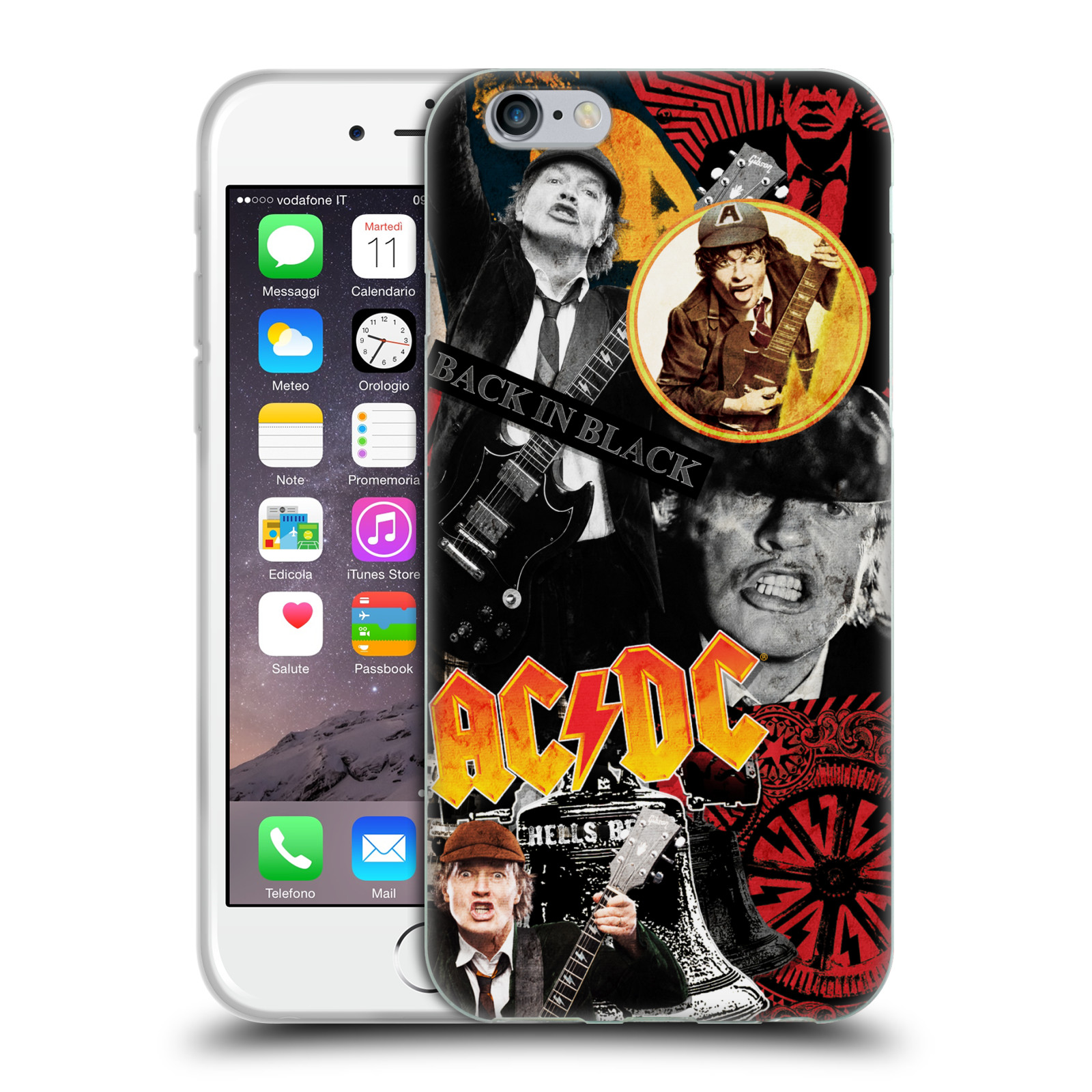 OFFICIAL AC/DC ACDC COLLAGE SOFT GEL CASE FOR APPLE iPHONE PHONES