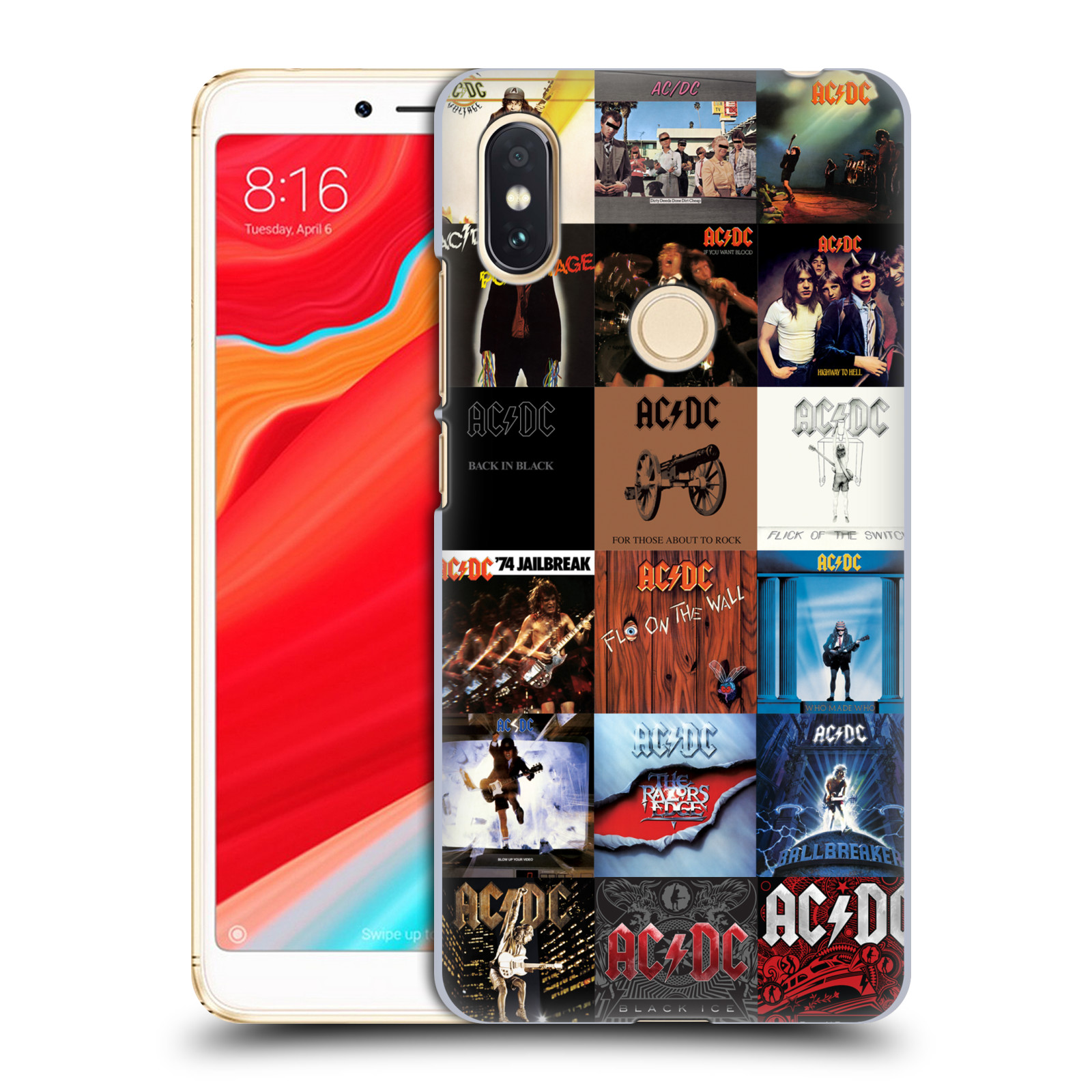 HEAD CASE plastový obal na mobil Xiaomi Redmi S2 rocková skupina ACDC seznam alba