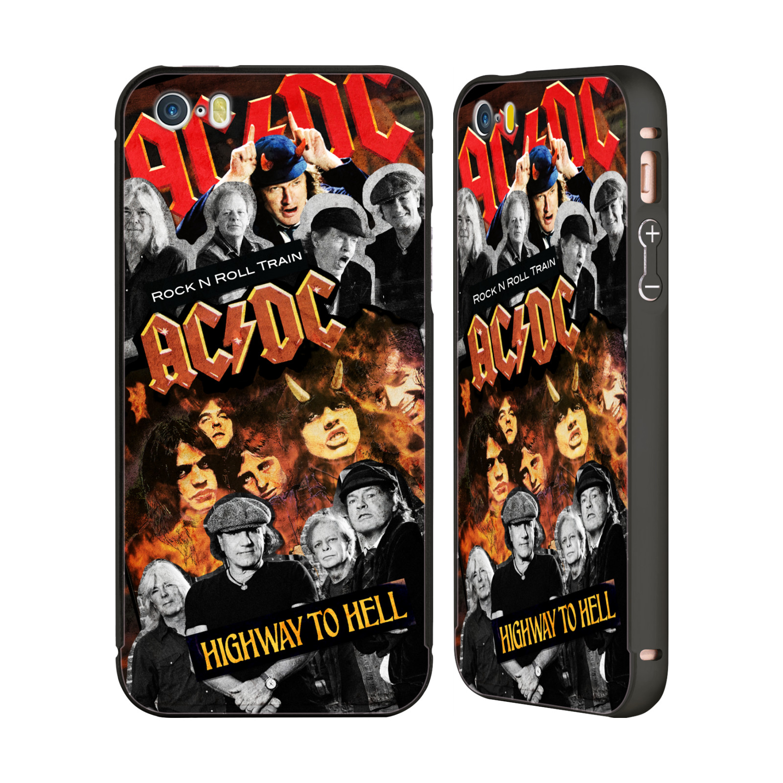 ufficiale ac/dc acdc collage nero cover contorno per apple