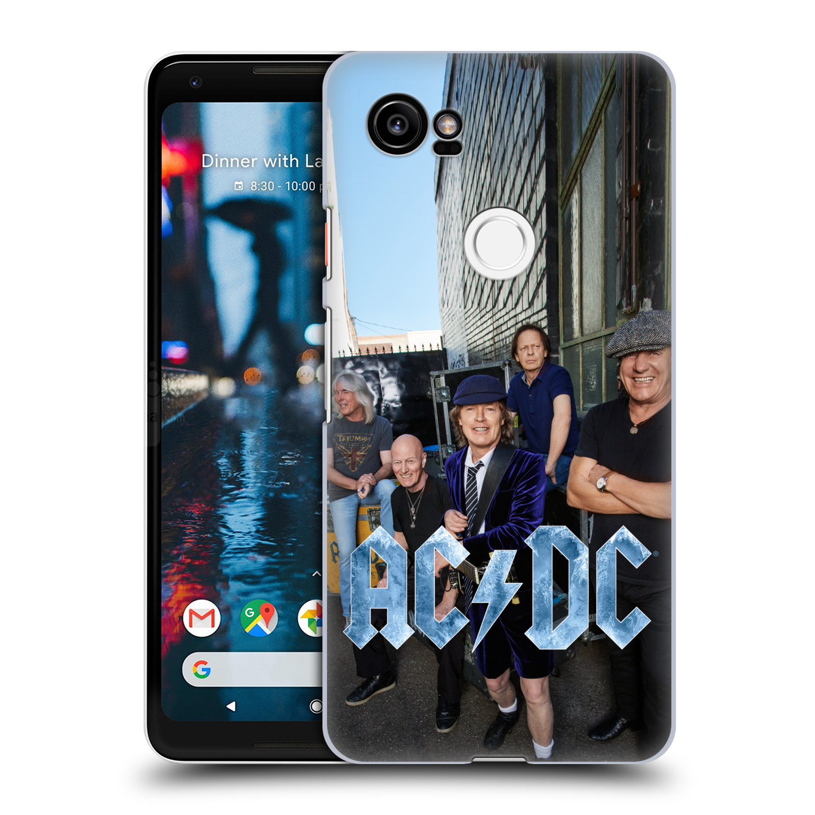 HEAD CASE plastový obal na mobil Google Pixel 2 XL rocková skupina ACDC fotka garáž