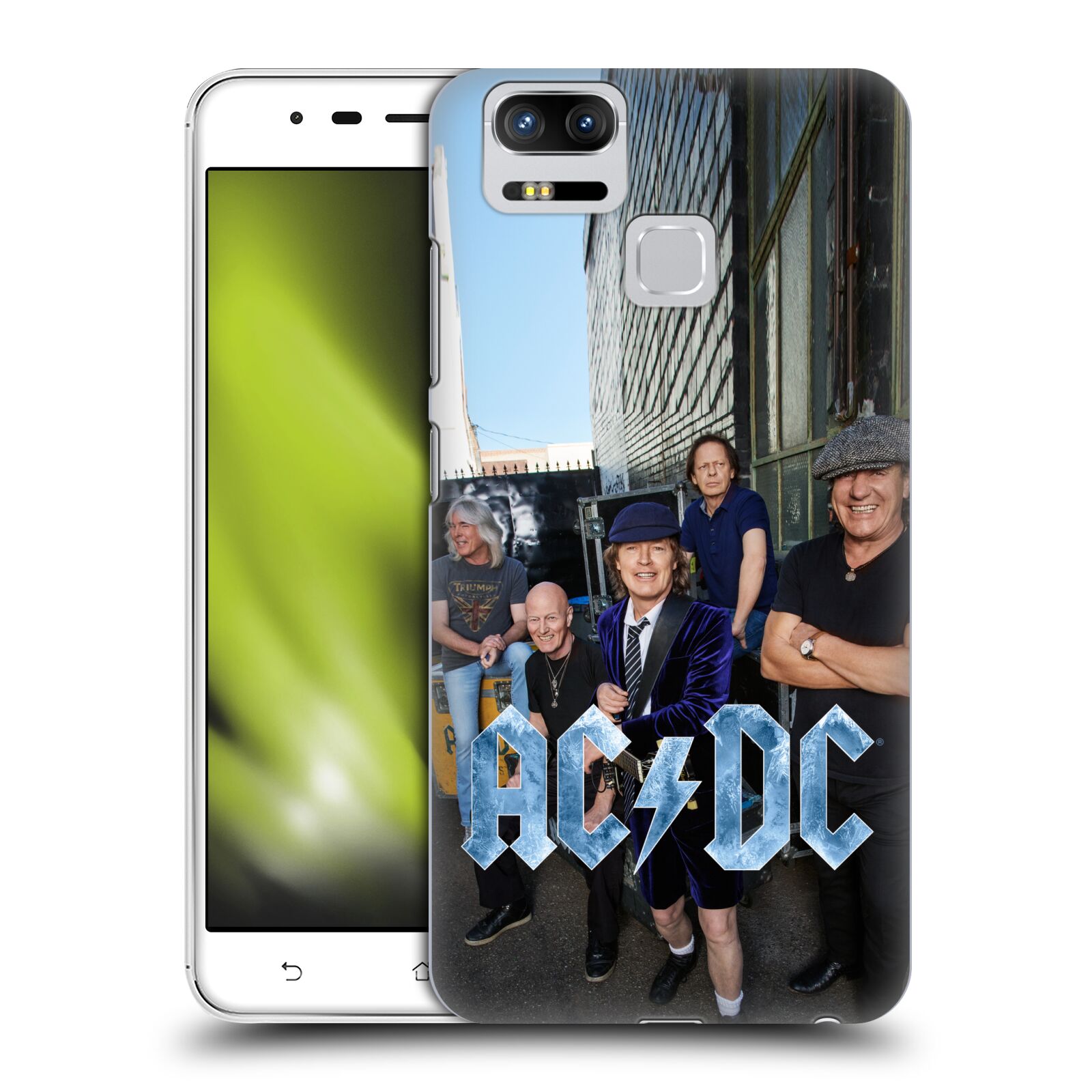 HEAD CASE plastový obal na mobil Asus Zenfone 3 Zoom ZE553KL rocková skupina ACDC fotka garáž