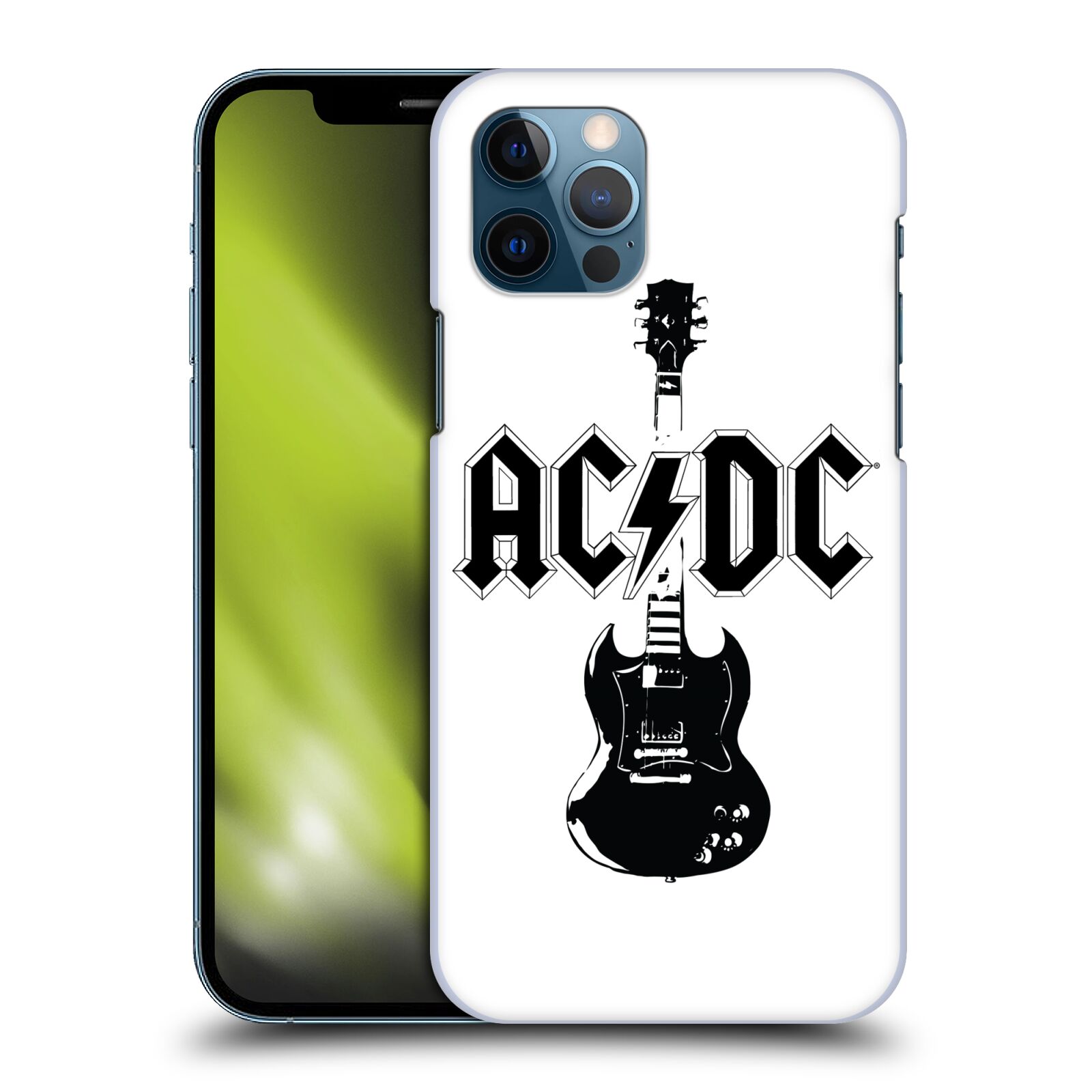 Zadní obal pro mobil Apple iPhone 12 / iPhone 12 Pro - HEAD CASE - ACDC - černá kytara