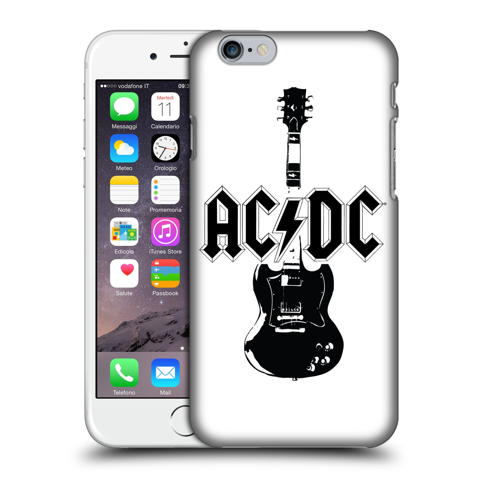 Zadní obal pro mobil Apple Iphone 6/6S - HEAD CASE - ACDC - černá kytara