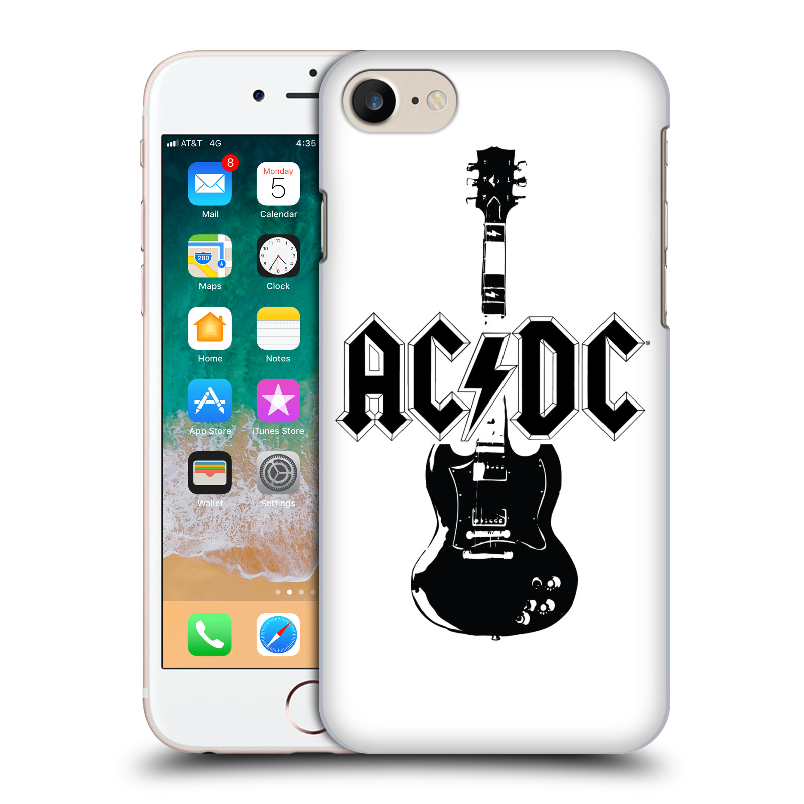 Zadní obal pro mobil Apple Iphone 7/8/SE2020 - HEAD CASE - ACDC - černá kytara