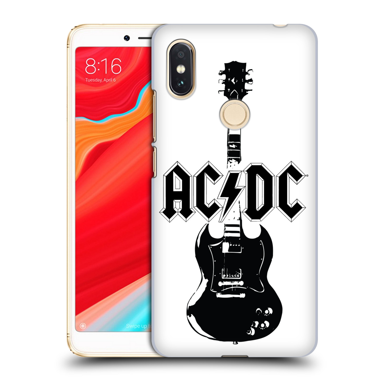 HEAD CASE plastový obal na mobil Xiaomi Redmi S2 rocková skupina ACDC kytara černá a bílá