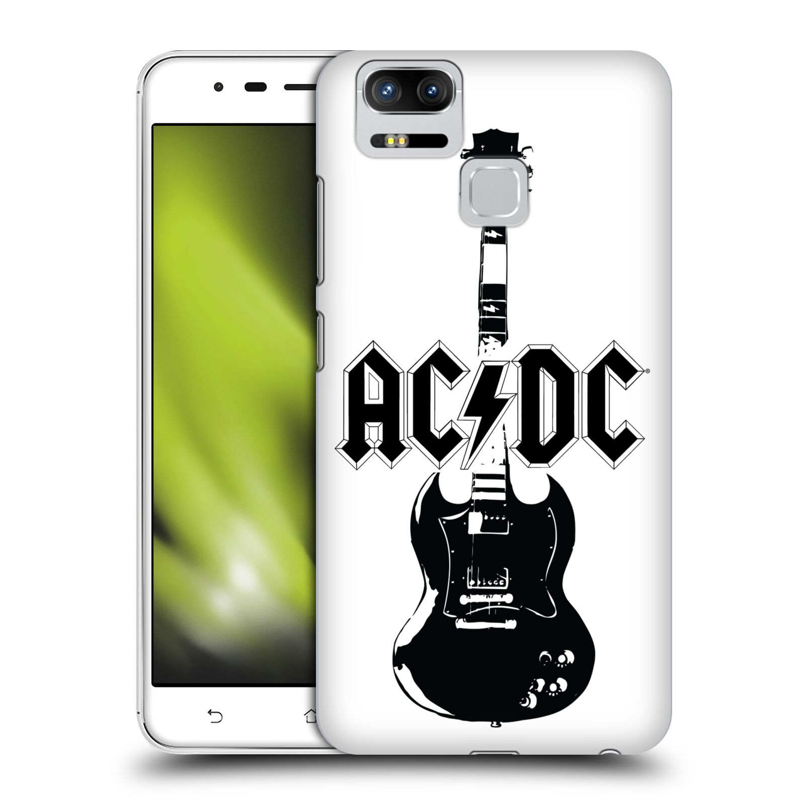 HEAD CASE plastový obal na mobil Asus Zenfone 3 Zoom ZE553KL rocková skupina ACDC kytara černá a bílá