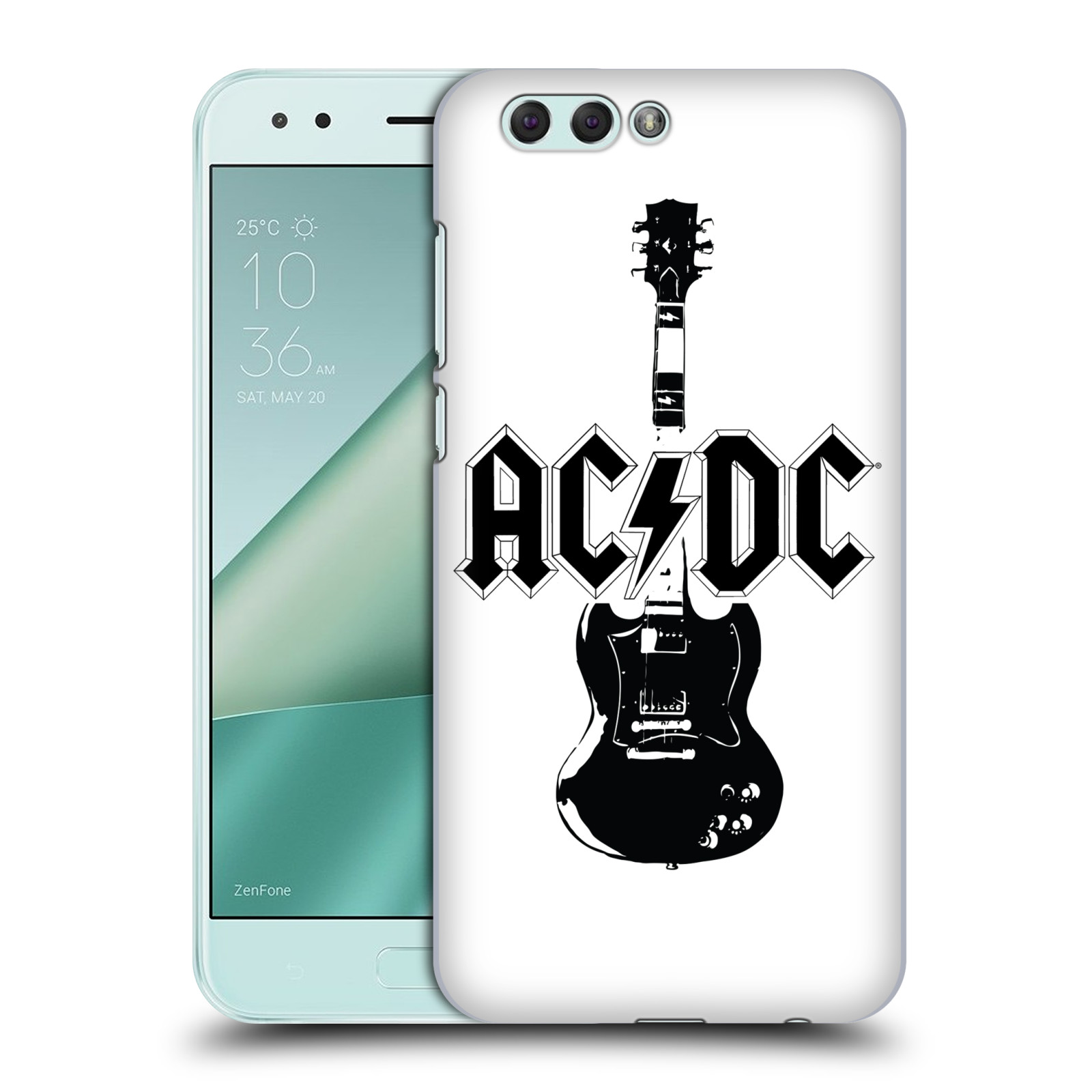 HEAD CASE plastový obal na mobil Asus Zenfone 4 ZE554KL rocková skupina ACDC kytara černá a bílá