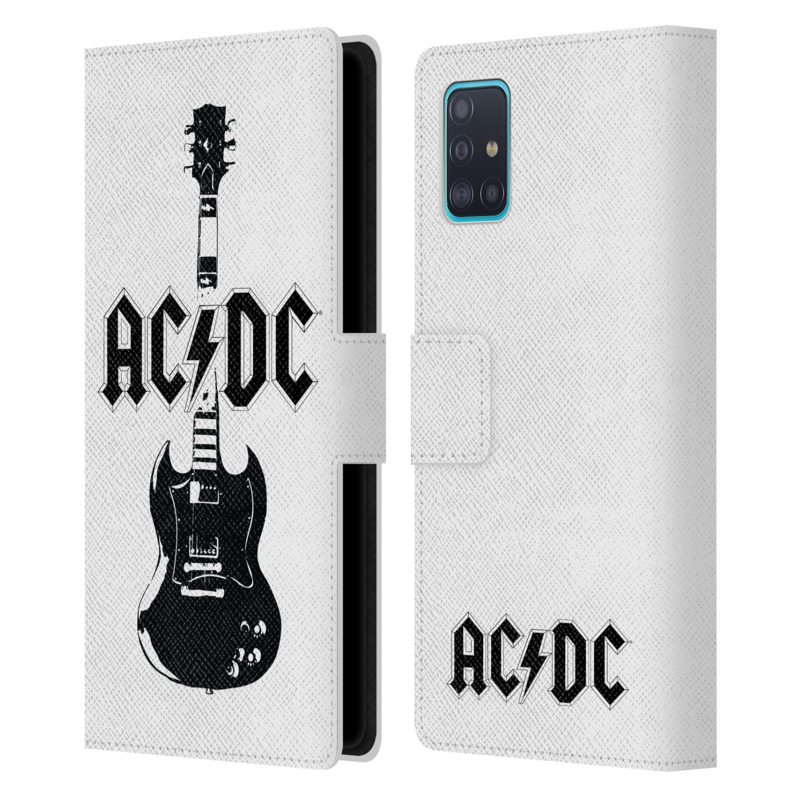 Pouzdro na mobil Samsung Galaxy A51 (A515F) - Head Case - AC/DC - kytara bílé pozadí