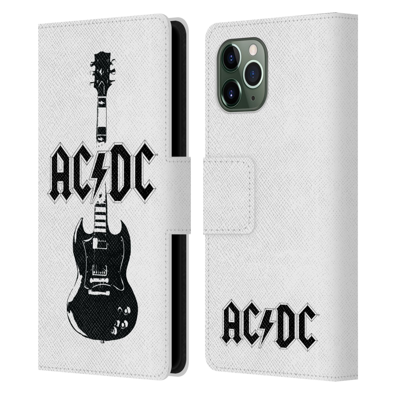 Pouzdro na mobil Apple Iphone 11 PRO - Head Case - AC/DC - kytara bílé pozadí