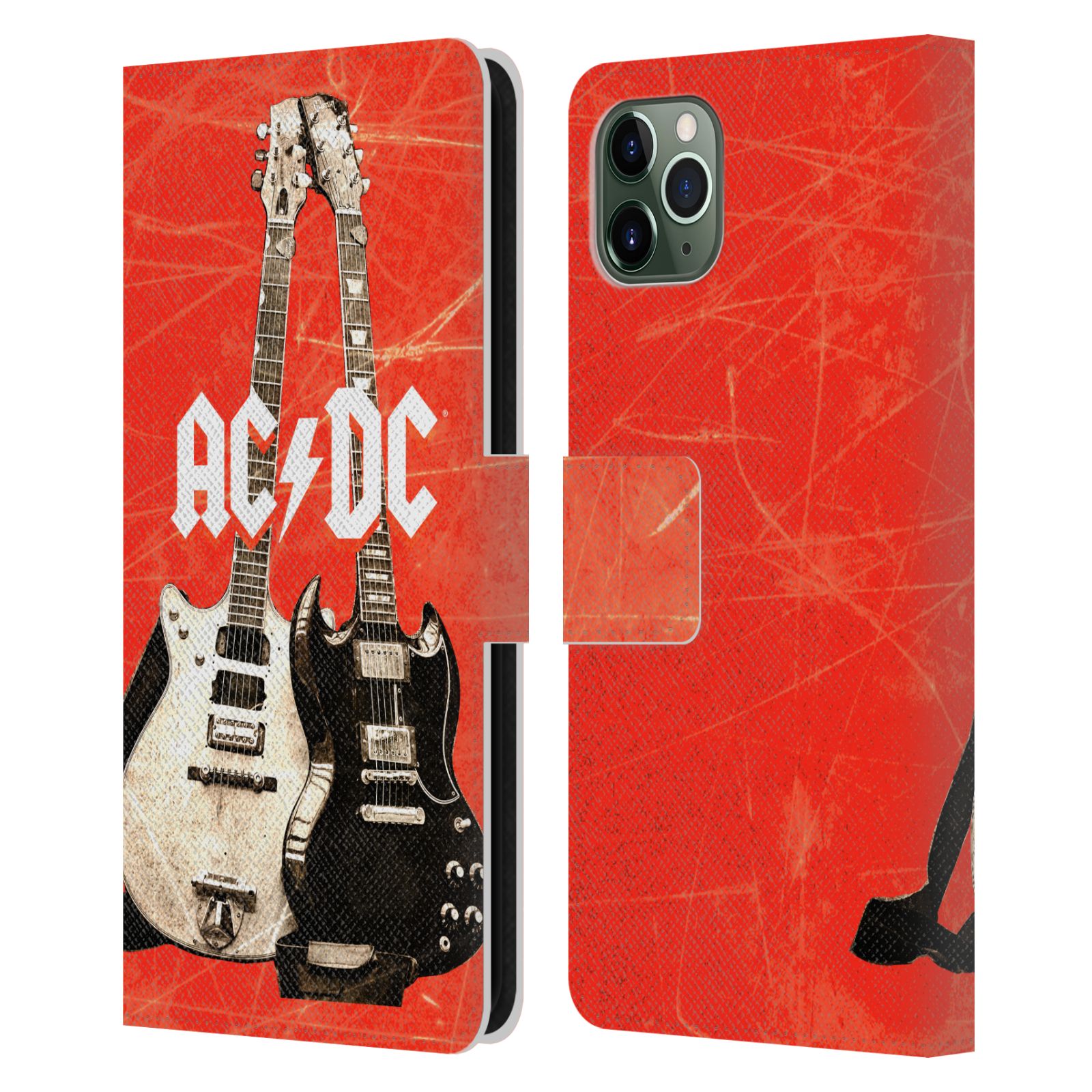 Pouzdro na mobil Apple Iphone 11 PRO MAX - Head Case - AC/DC - kytara červené pozadí