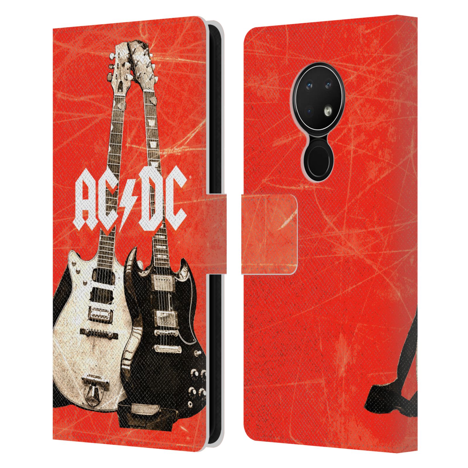 Pouzdro na mobil Nokia 6.2 - Head Case - AC/DC - kytara červené pozadí