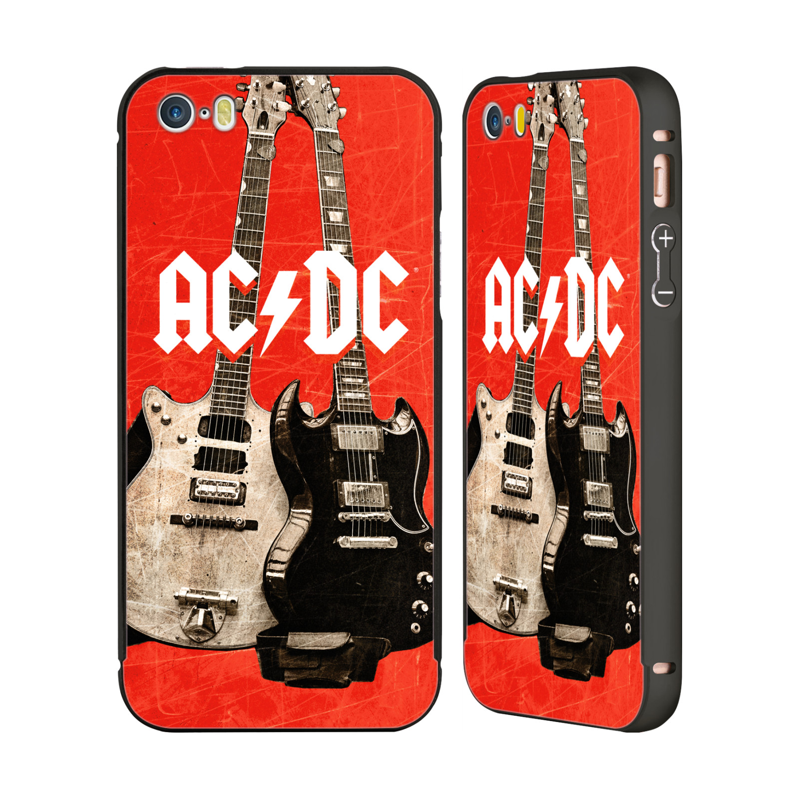 official ac/dc acdc iconic black bumper slider case for apple